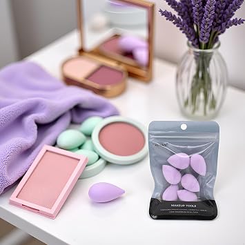 6 Pcs Mini Makeup Sponge Small Foundation Powder Concealer Highlight Eyeshadow Makeup Brushes Tools