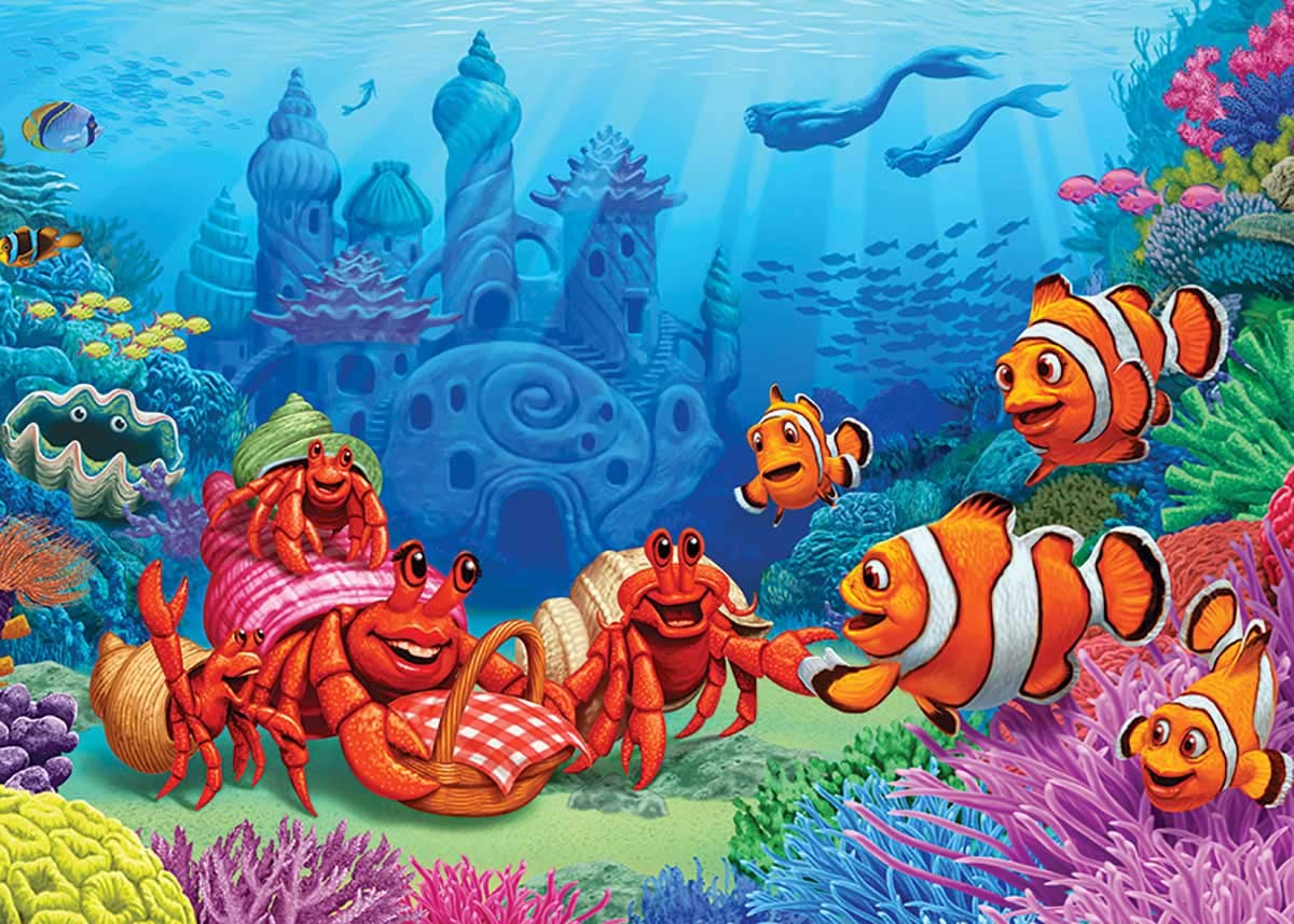 Cobblehill 58882 Tray 35 Clownfish Gathering Puzzle, Various