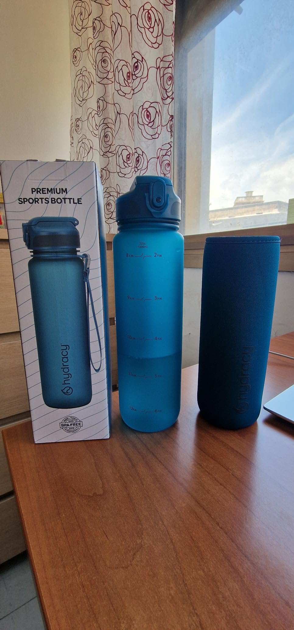 Borraccia Motivazionale Hydracy Con Indicatore Orari - Senza BPA, A Prova Di Perdite, 1000 Ml - Foto 7