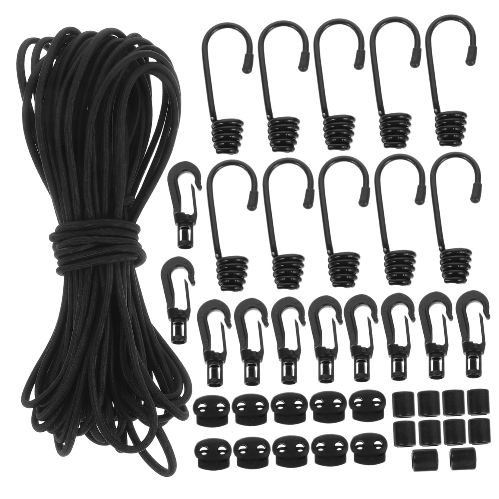 UPKOCH Cinghie Elastiche con Ganci Resistenti Elastica Multifunzione per Fissaggio Barche e Tende Allaperto Facile Installare e Rimuovere
