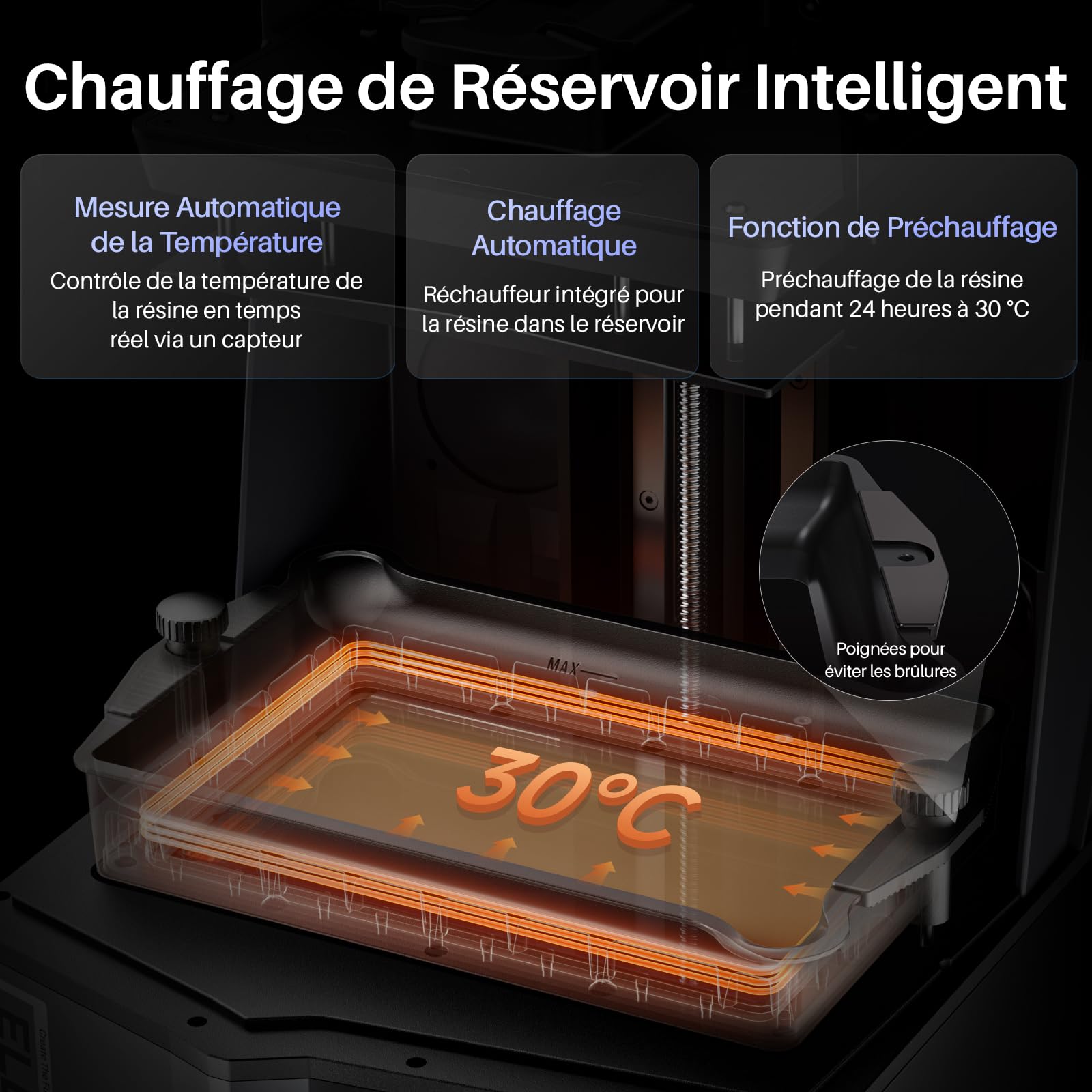 ELEGOO Saturn 4 Ultra Imprimante 3D Résine 16K MSLA, Chauffage de Réservoir Intelligent, Impression à 150mm/h, Caméra AI avec Éclairage, Wi-FI Intégré, Grand Format d'impression 211,68×118,37×220mm³