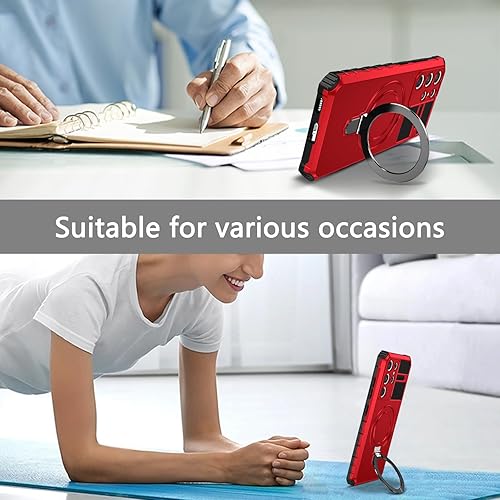 Miniatura 9 de Funda magnética para Samsung Galaxy S21 Ultra compatible con MagSafe Galaxy S21 Ultra con protector de pantalla de vidrio, con función atril,