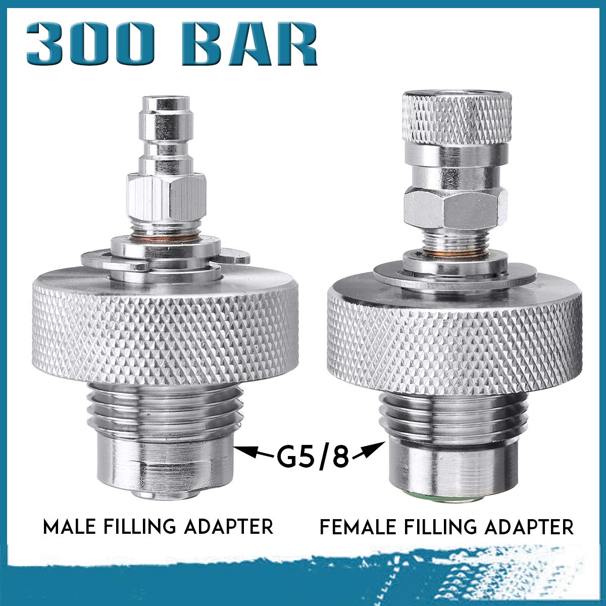 N /A Maschio/Femmina Acciaio Inox 300Bar Din Valvola Adattatore Di Riempimento Per Paintball Air Tool Air (01 #)
