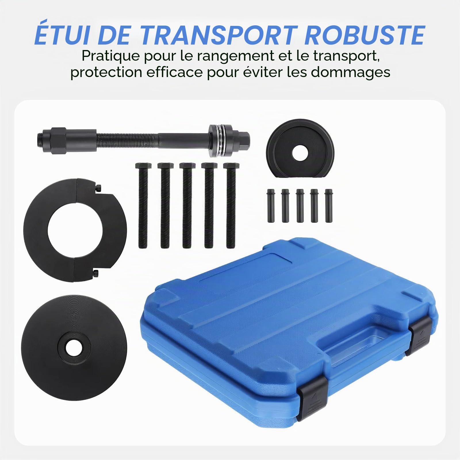 LIROPAU Lot de 14 Extracteurs de Roulements de Roue Universels | Outil de montage et démontage de roulement de roue de 85 mm - Outil de démontage Compatible avec Citroën Opel Peugeot