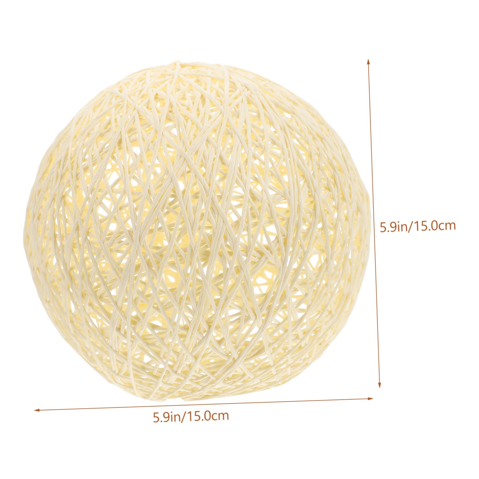 Levemolo Multipurpose Rattan Chandelier Shade 15cm Yellow Ceiling Light Decorative