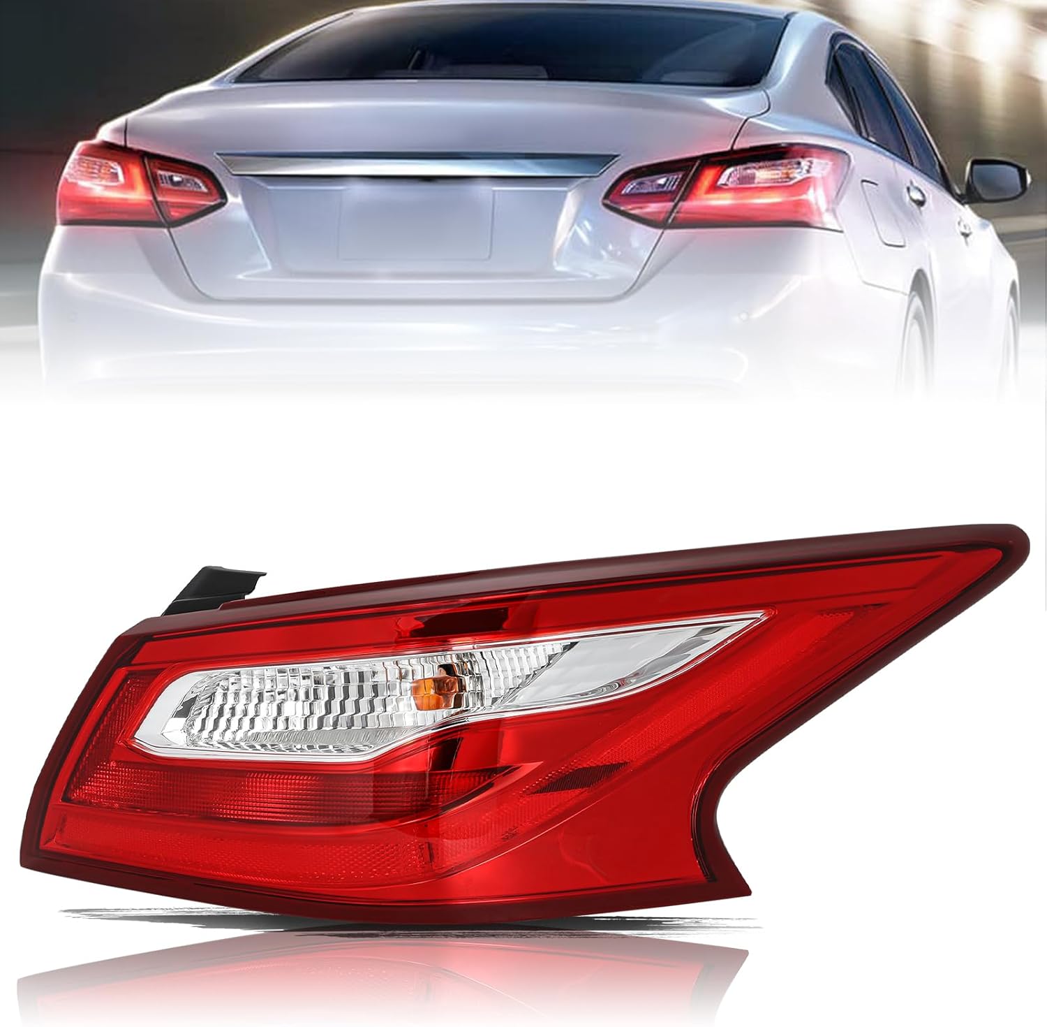 Aosky Outer Tail Light Assembly for 2016 2017 2018 Nissan Altima Taillights Rear Brake Lamp Passenger Side