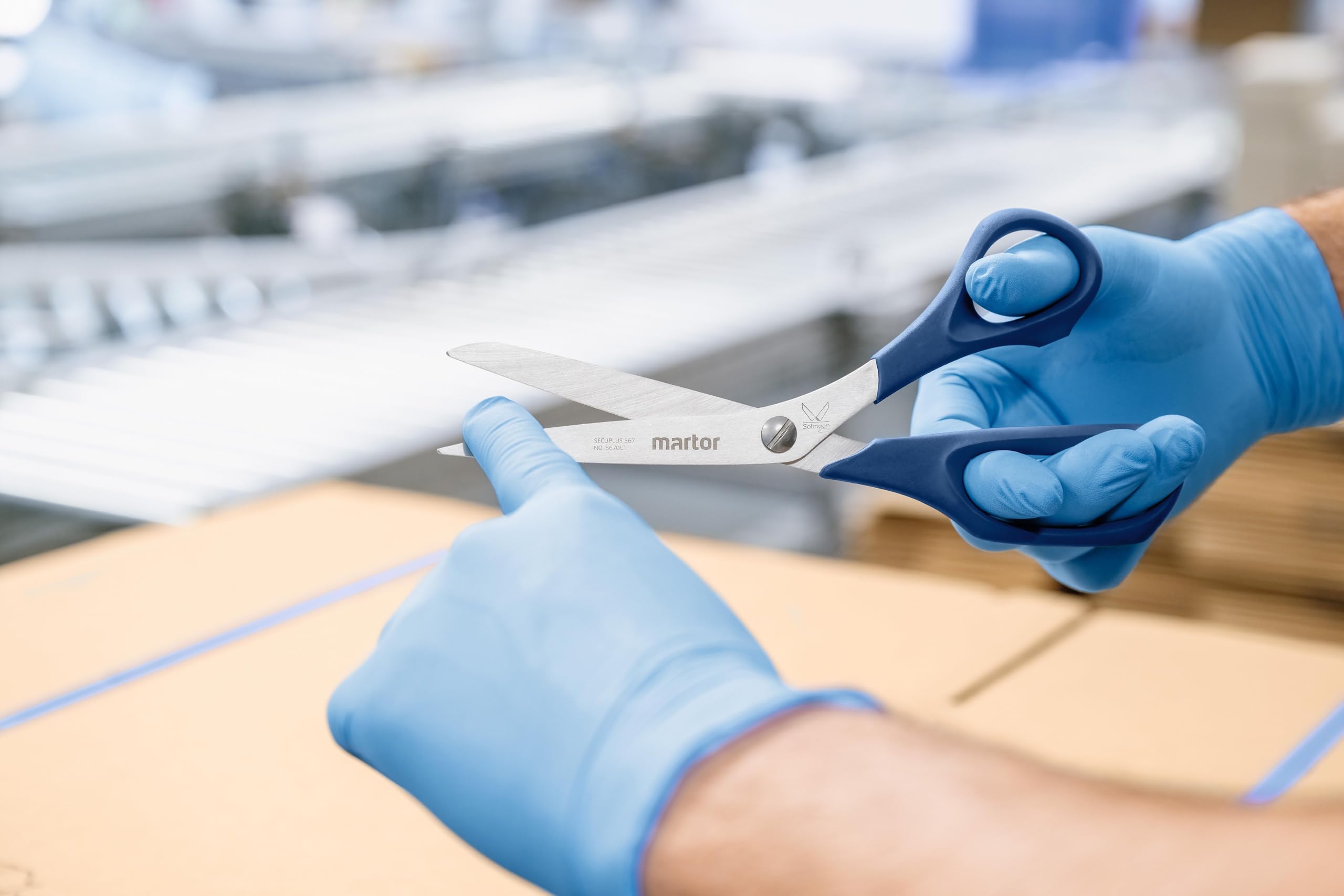 MARTOR Forbici di sicurezza Rilevabili al metal detector SECUPLUS 567 MDP di, appositamente sviluppate per l'industria alimentare