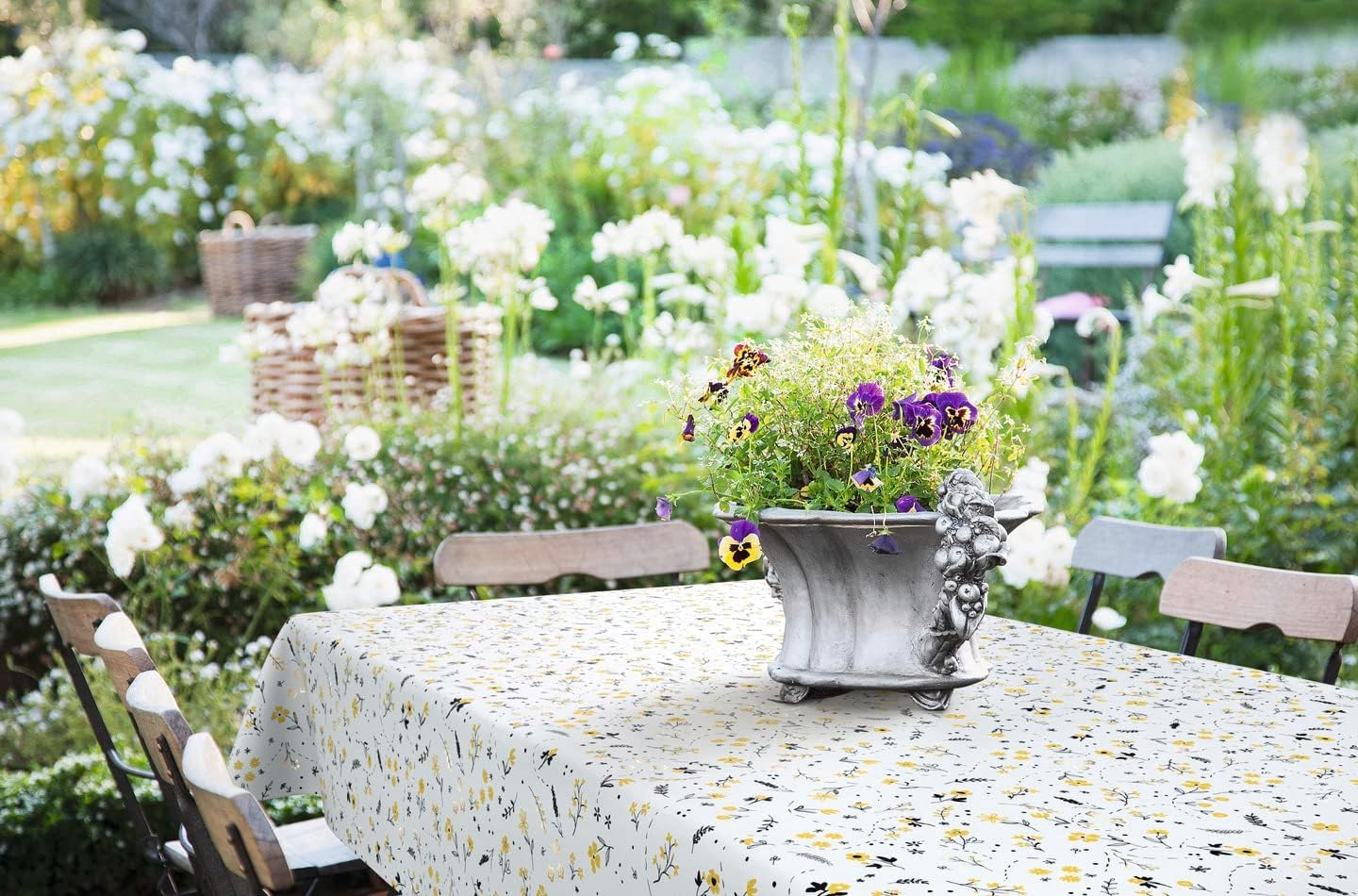 d-c-fix tovaglia cerata – Blumma 140 cm x 180 cm rettangolare | tovaglia in stile vintage per tavolo da cucina, da pranzo o da giardino – idonea agli alimenti, lavabile & impermeabile
