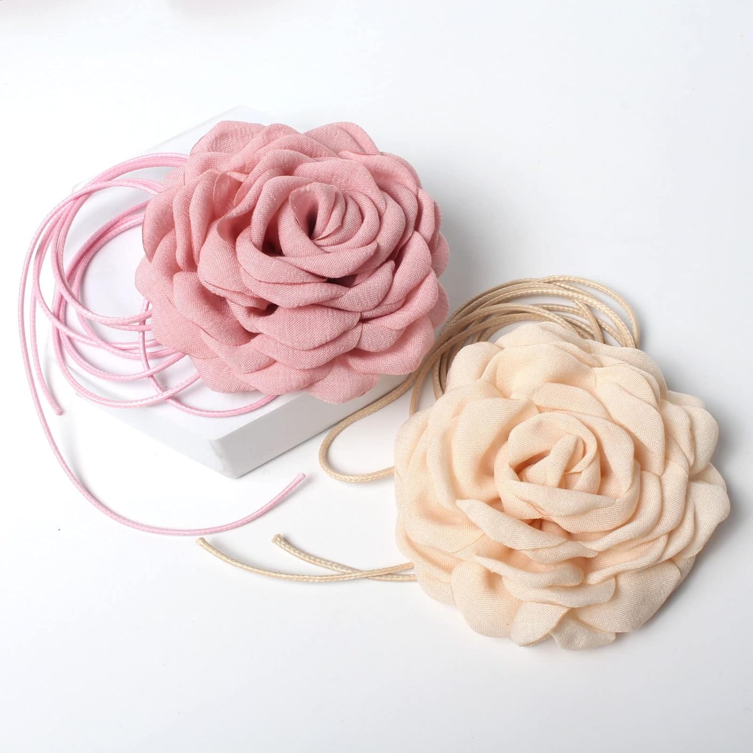 Cuizhiyu 4PK Flower Choker Necklace for Women,Big Rose Flower Chokers, Floral Choker Necklace for Party Bride Wedding Party Summer Necklaces… - Image 7