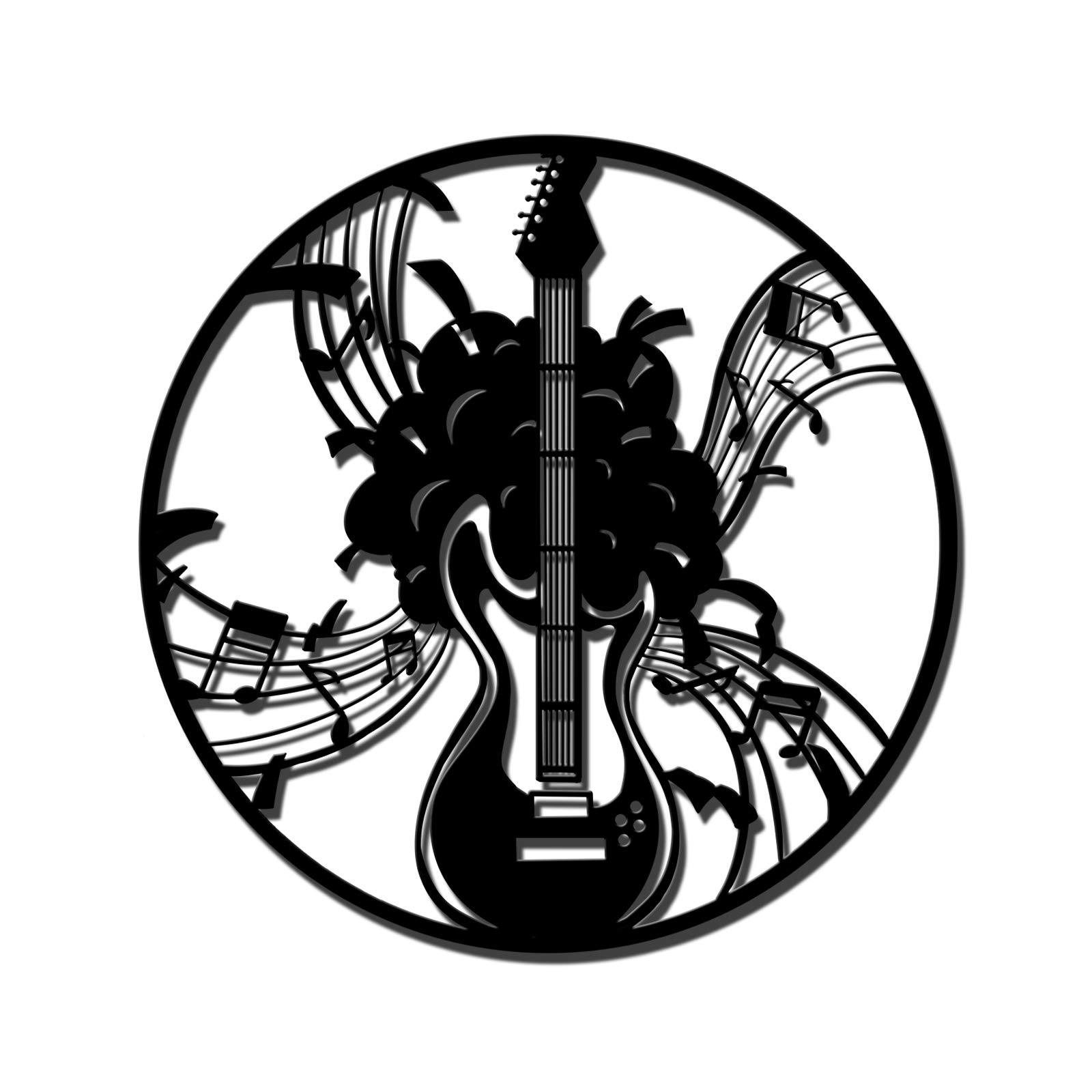 Buy RyounoArt Music Metal Wall Decor Guitar with Music Note Wall