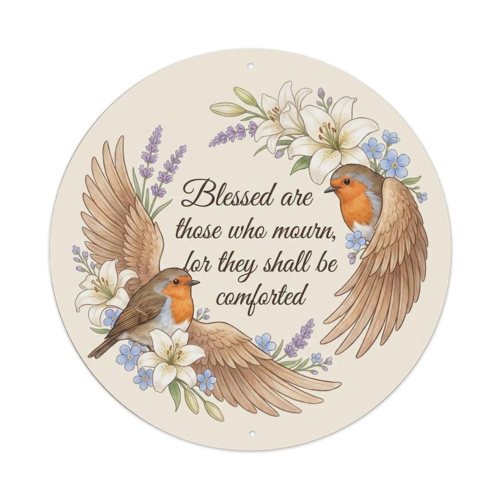 Metal Tin Sign European Robin Garden Sign Heaven Love Comfort