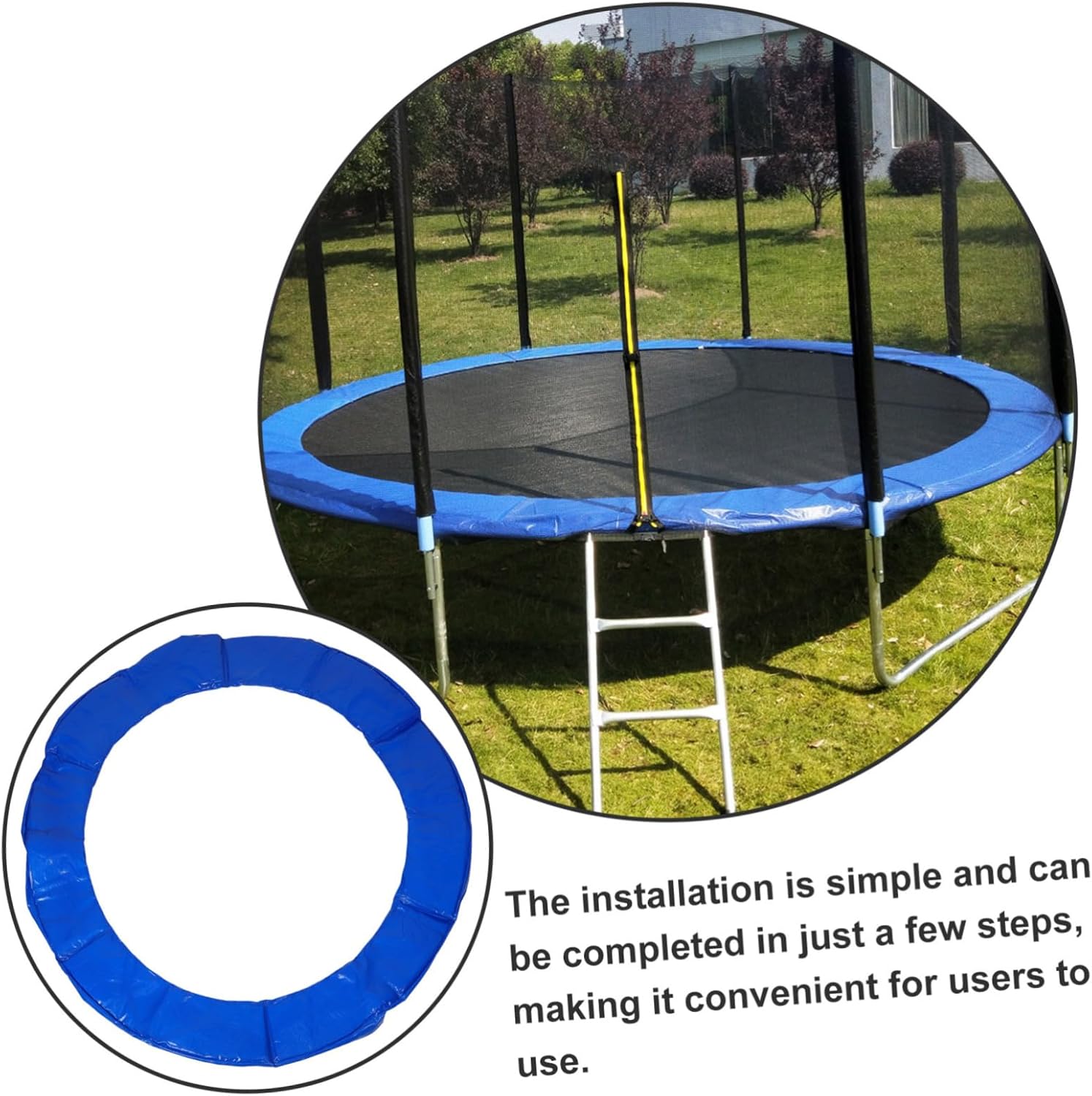 Trampoline Replacement Safety Pad Tear Resistant Protection Mat for Outdoor Use Durable Cover for Trampolines Enhances Longevity and Condition