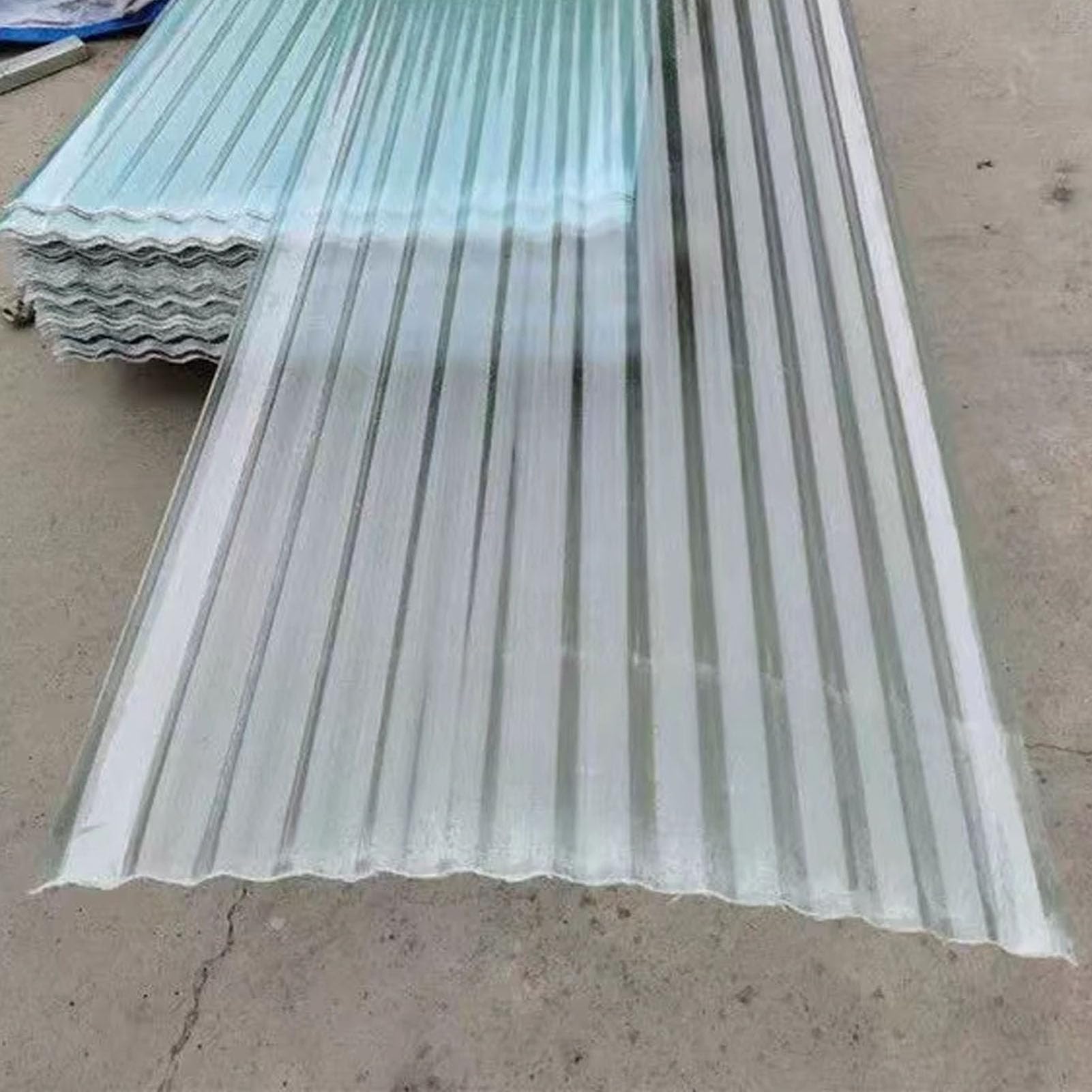 Planchas Transparentes Tejados, 1mm FRP Con Resistencia A Los Rayos UV, Chapa Ondulada Para Invernaderos, Placa De Techo Trapezoidal A Prueba De Lluvia, Garaje Corrugado (0.9×1.7m/35×67in,1pcs)