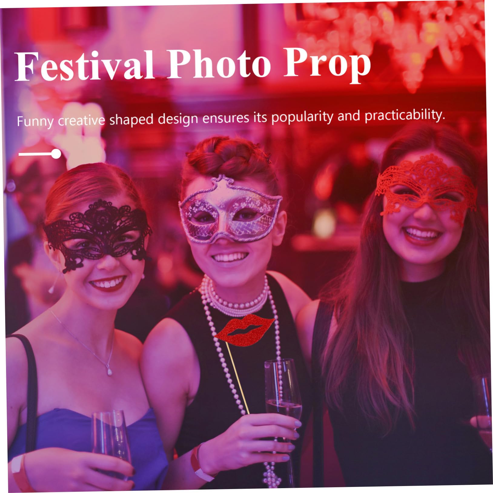 2 Sätze Teiliges Rote Und Pinke Lippen Foto Requisiten Aus Papier Für Party Aufnahmen Fotokabine Geburtstag Hochzeit Lustige Festival Deko 40 Stück * 2