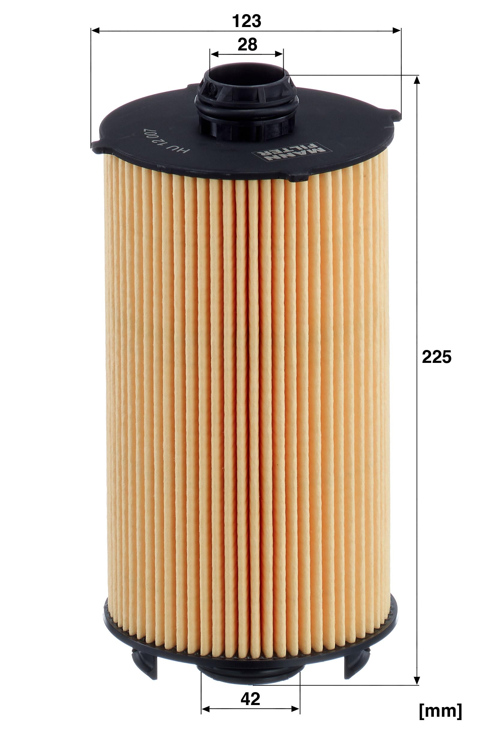MANN-FILTER HU 12 007 x Filtr olejowy - MASZYNY BUDOWLANE