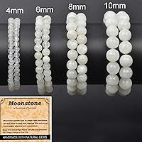 Vista 200 de MASSIVE BEADS Pulsera elástica de yoga hecha a mano con piedra natural, cristal curativo, energía, regalos para adultos unisex de 0.157 in, 0.236