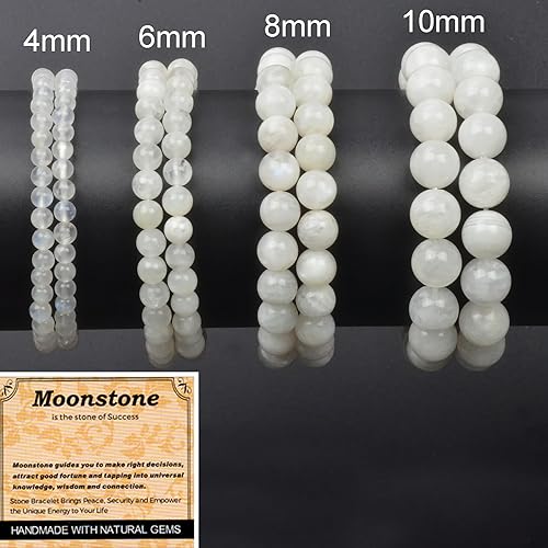 Vista 200 de MASSIVE BEADS Pulsera elástica de yoga hecha a mano con piedra natural, cristal curativo, energía, regalos para adultos unisex de 0.157 in, 0.236