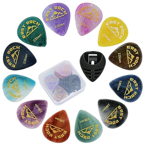 EASTROCK Resin Guitar Picks,2.33/2.88mm,Comes with Organizer Box & Guitar Pick