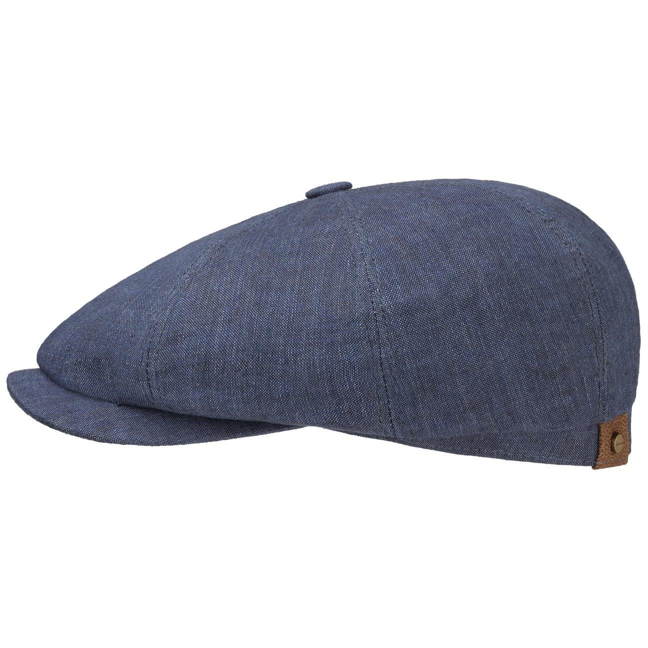 Stetson Hatteras Linen Flat Cap Cotton Lining Newsboy Cap UV 40+ Sun Protection Men Women Spring Summer Navy