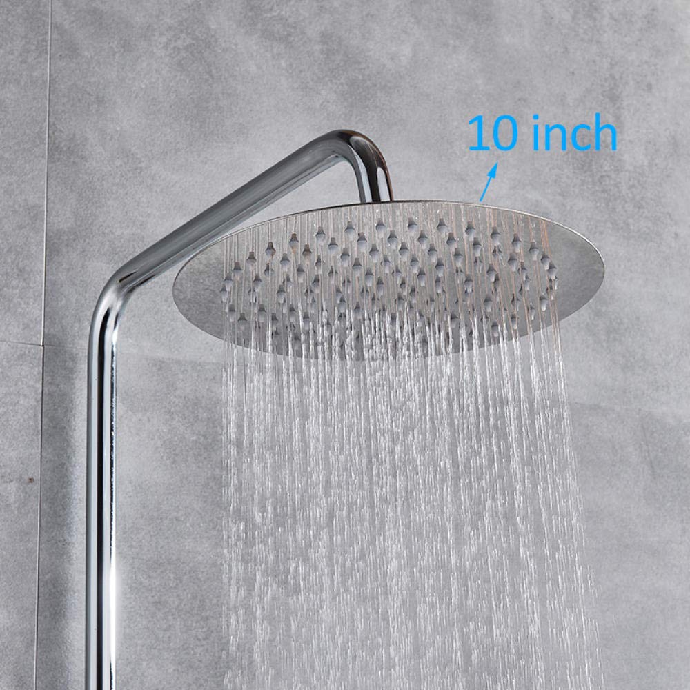 Juego de grifos de Ducha termostáticos para bañera, Mezclador Cromado de Agua Caliente y fría, Grifo de baño con Dos manijas