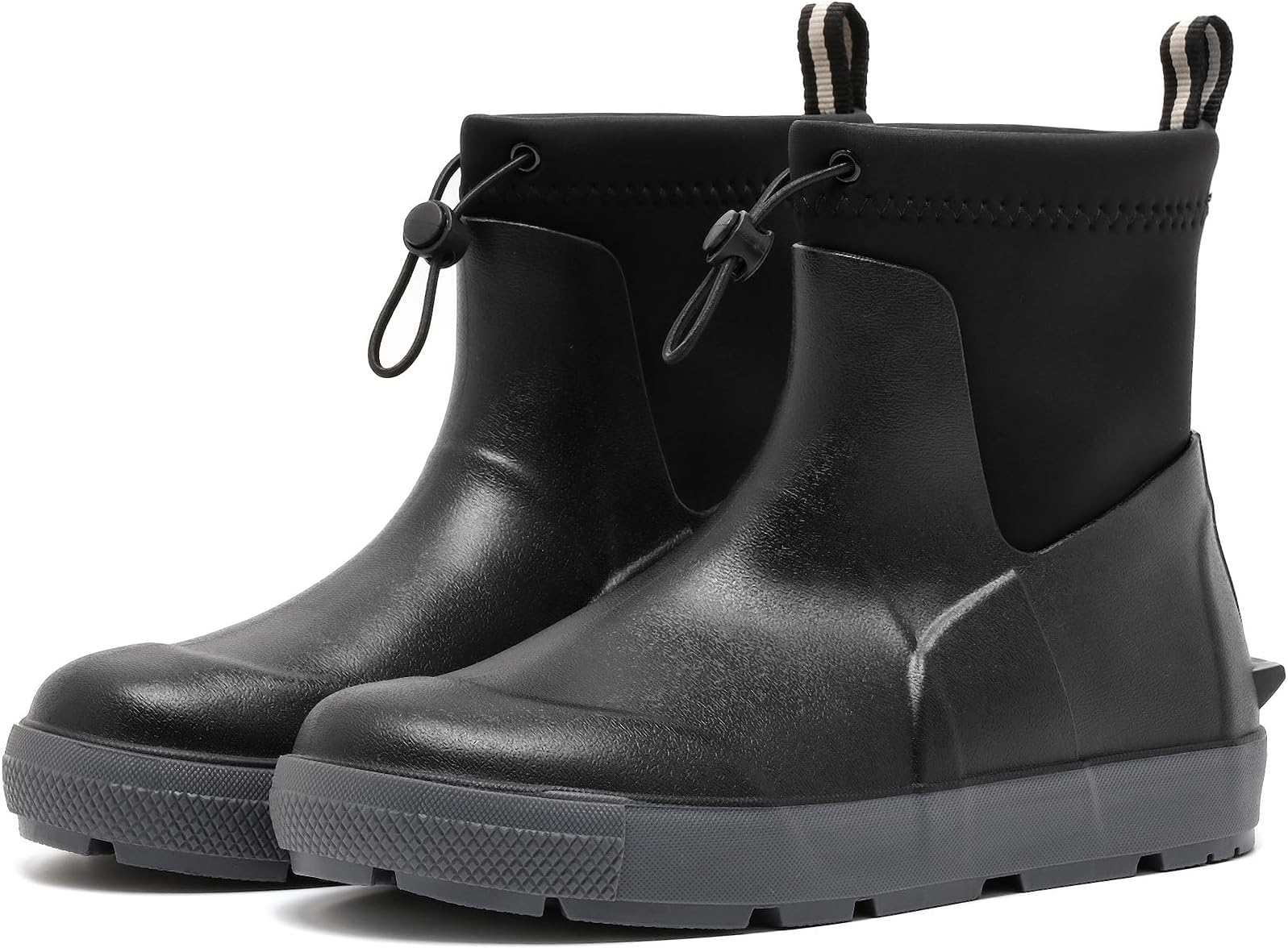 Men's Deck Boots,Ankle Rubber Rain boots Waterproof Anti-Slip Waterproof Shoes, Fishing Boating Boots Water Work Shoes for Men