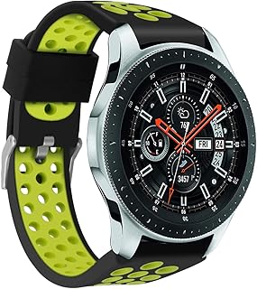 Pulseira 22mm Sport Pulseiras Compatível com Samsung Galaxy Watch 3 45mm Samsung Galaxy Watch 46 mm/Gear S3/Huawei GT 2 Pulseiras Esportivas Respiráveis Macias(o relógio NÃO está incluído)