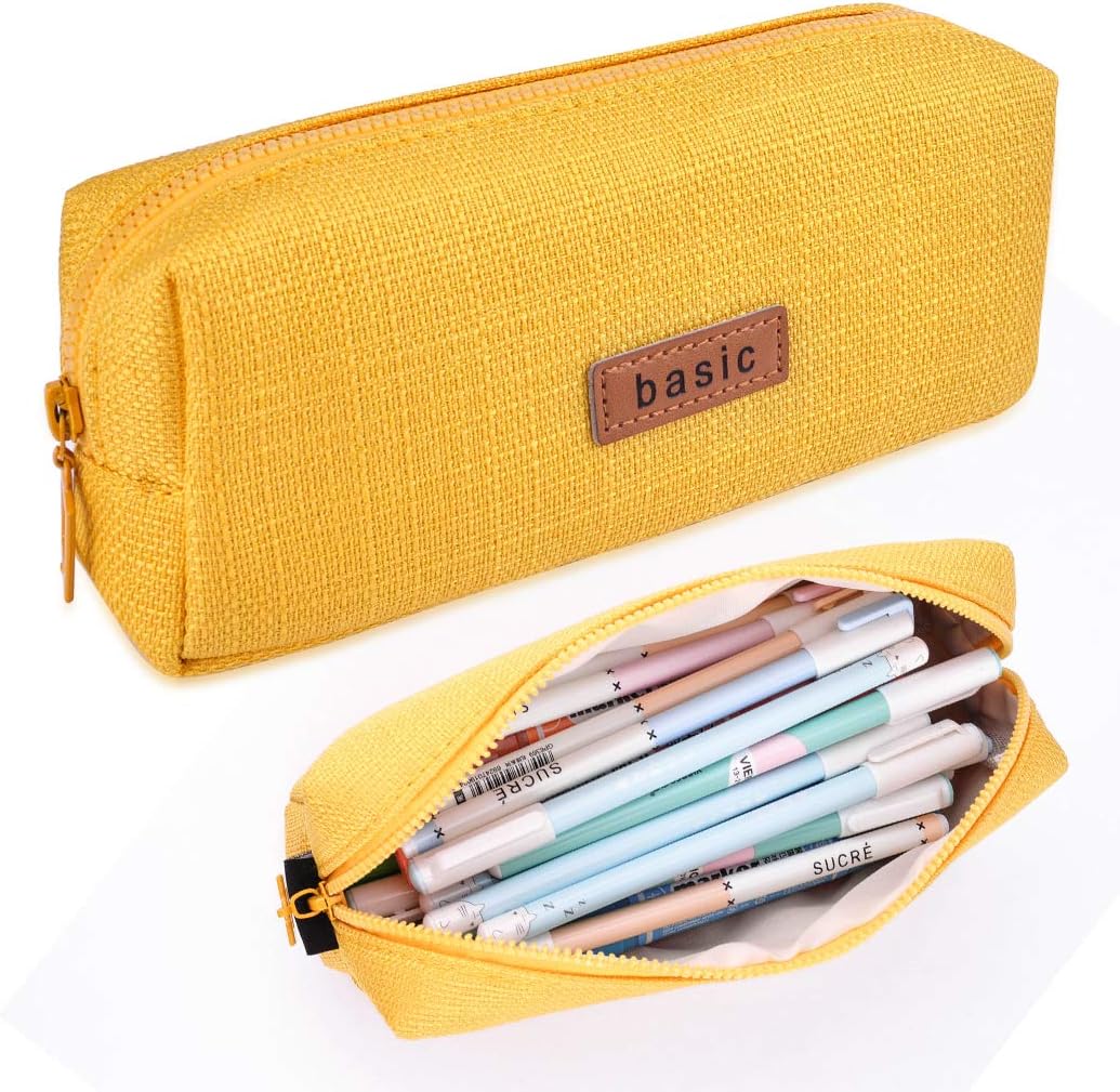 Rolin Roly Pencil Case Cute Pencil Bag Large Capacity Pen Case Holder Student Stationery Pencil Box with Zipper Square Pencil Case Multi-Function Cosmetic Bag