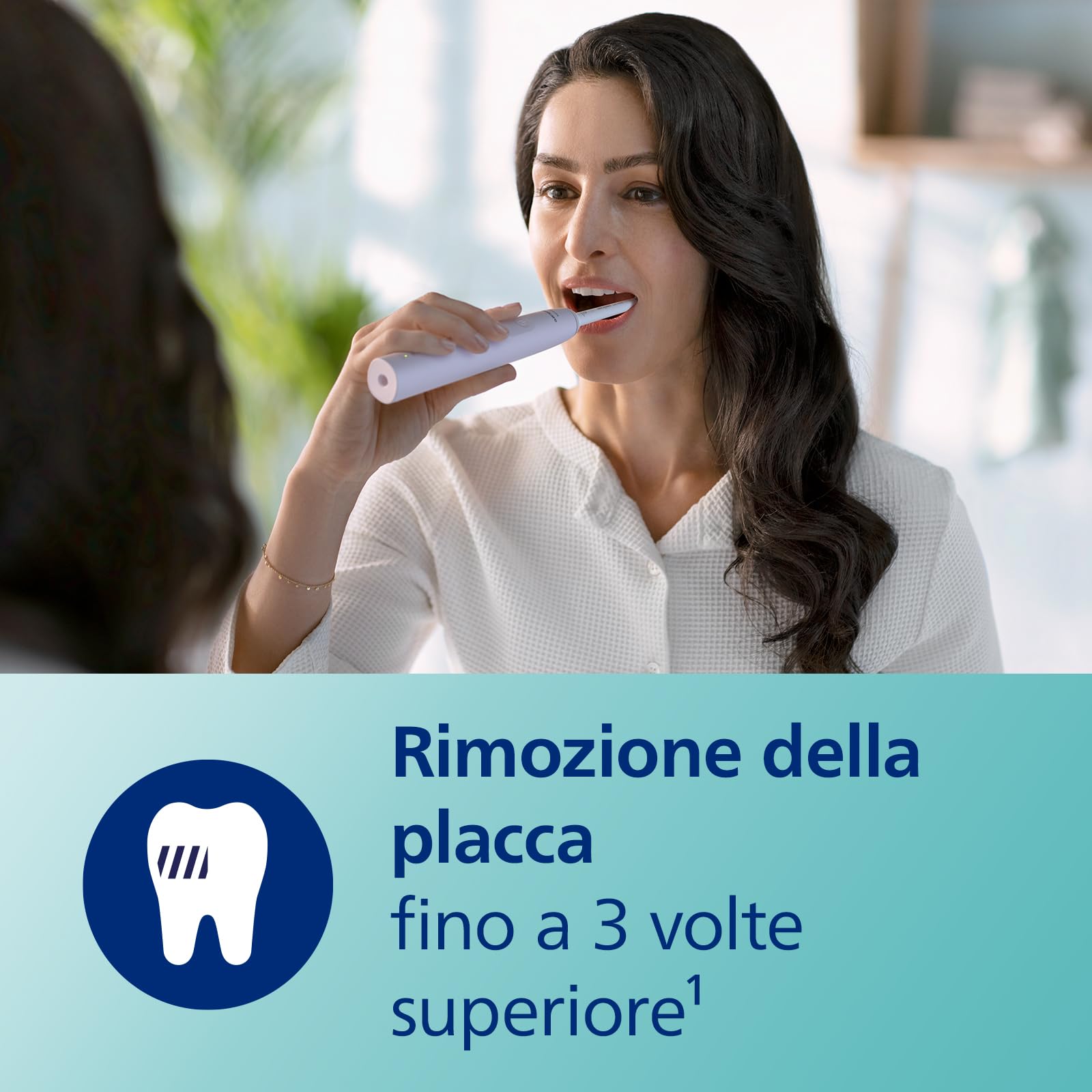 Philips Sonicare Serie 3100 Spazzolino elettrico sonico, con sensore di pressione incorporato, SmarTimer e QuadPacer, 1 testina, custodia da viaggio, rosa, HX3673/11, Sonicare 3100, Rosa