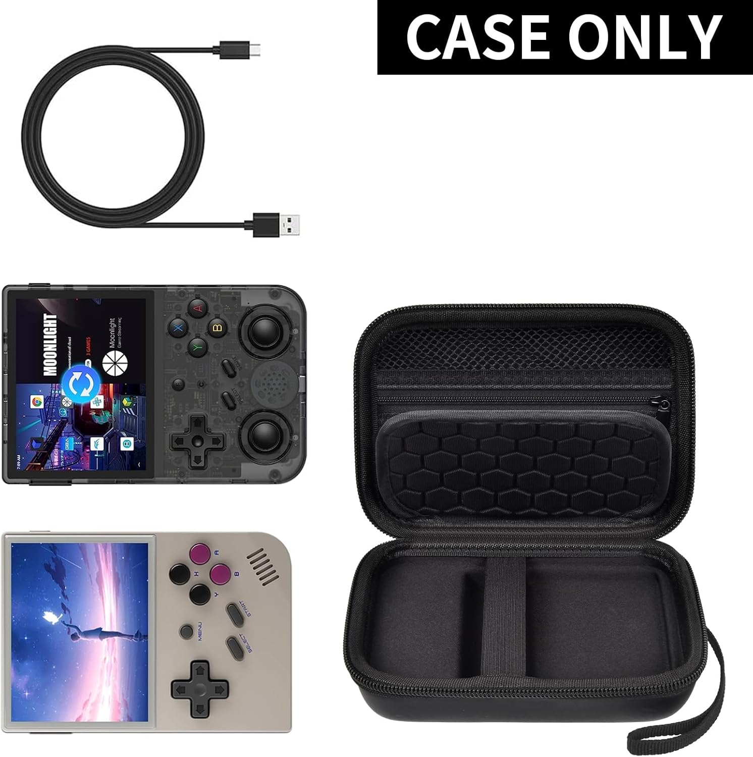 PAIYULE Estuche de viaje compatible con consola de juegos portátil RG353V/ RG353VS/ R36S/ Game Boy Retro, organizador de almacenamiento de emulador portátil, bolsa de transporte para consola de juegos Android (solo caja) PAIYULE Estuche de viaje compatible con consola de juegos portátil RG353V/ RG353VS/ R36S/ Game Boy Retro, organizador de almacenamiento de emulador portátil, bolsa de transporte para consola de juegos Android (solo caja)