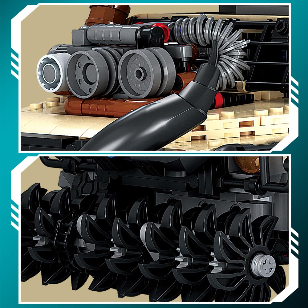 Max Hammer 2 In 1 Wüste Off Road Fahrzeug Klemmbausteine Bausatz, 2069 Teile Militärisches Humvvee Modell Bausteine Set, Jeep SUV Montage Geschenk für Fans- Hobbyisten und Erwachsene