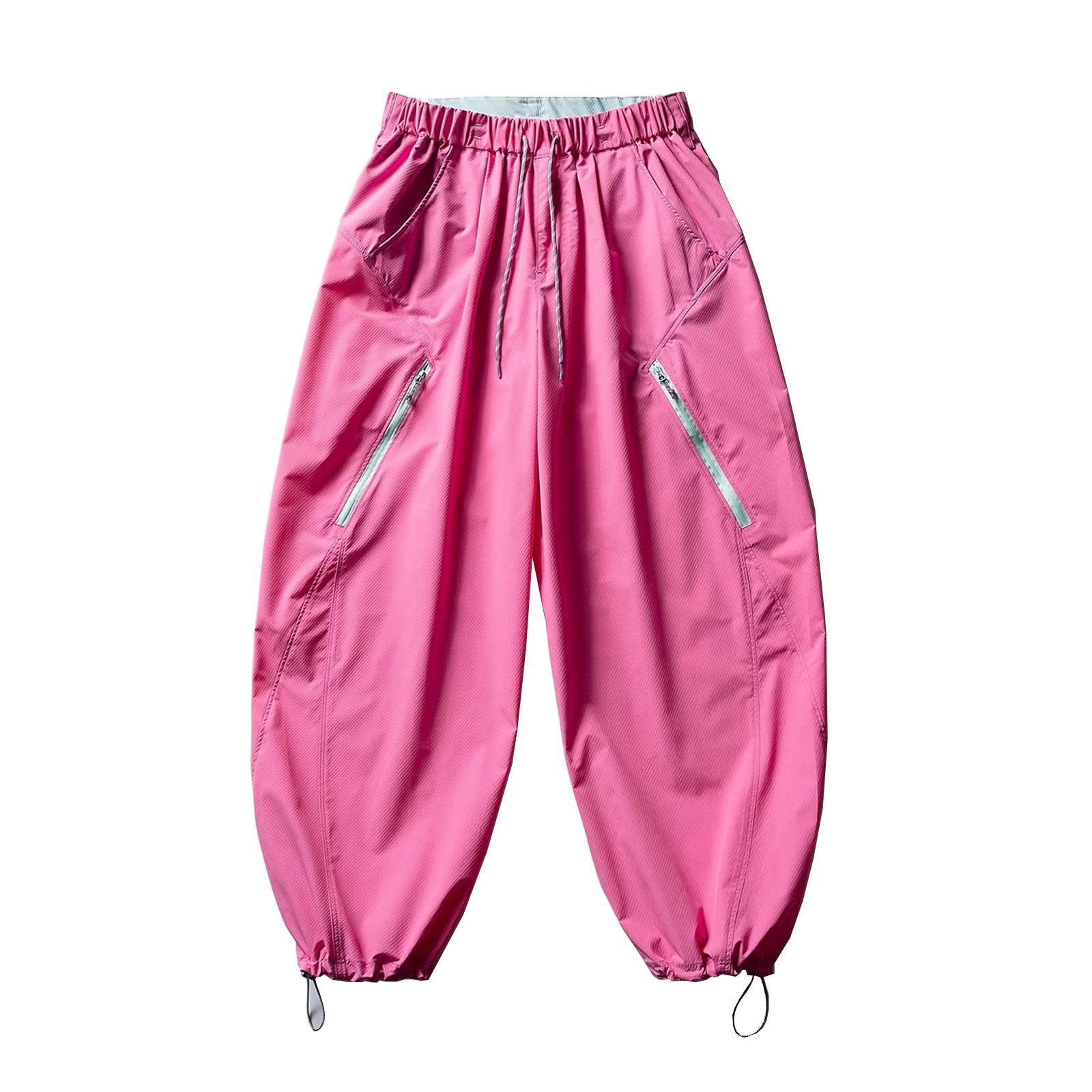 Pantalones de Pista para Senderismo para Hombre, Pantalones de Trabajo Unisex Holgados Casuales callejeros