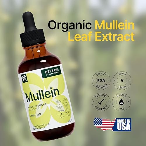 Miniatura 9 de Extractos líquidos 3 en 1 de hoja de gordolobo y cúrcuma  Suplementos naturales de limpieza y desintoxicación de pulmón  Salud respiratoria,