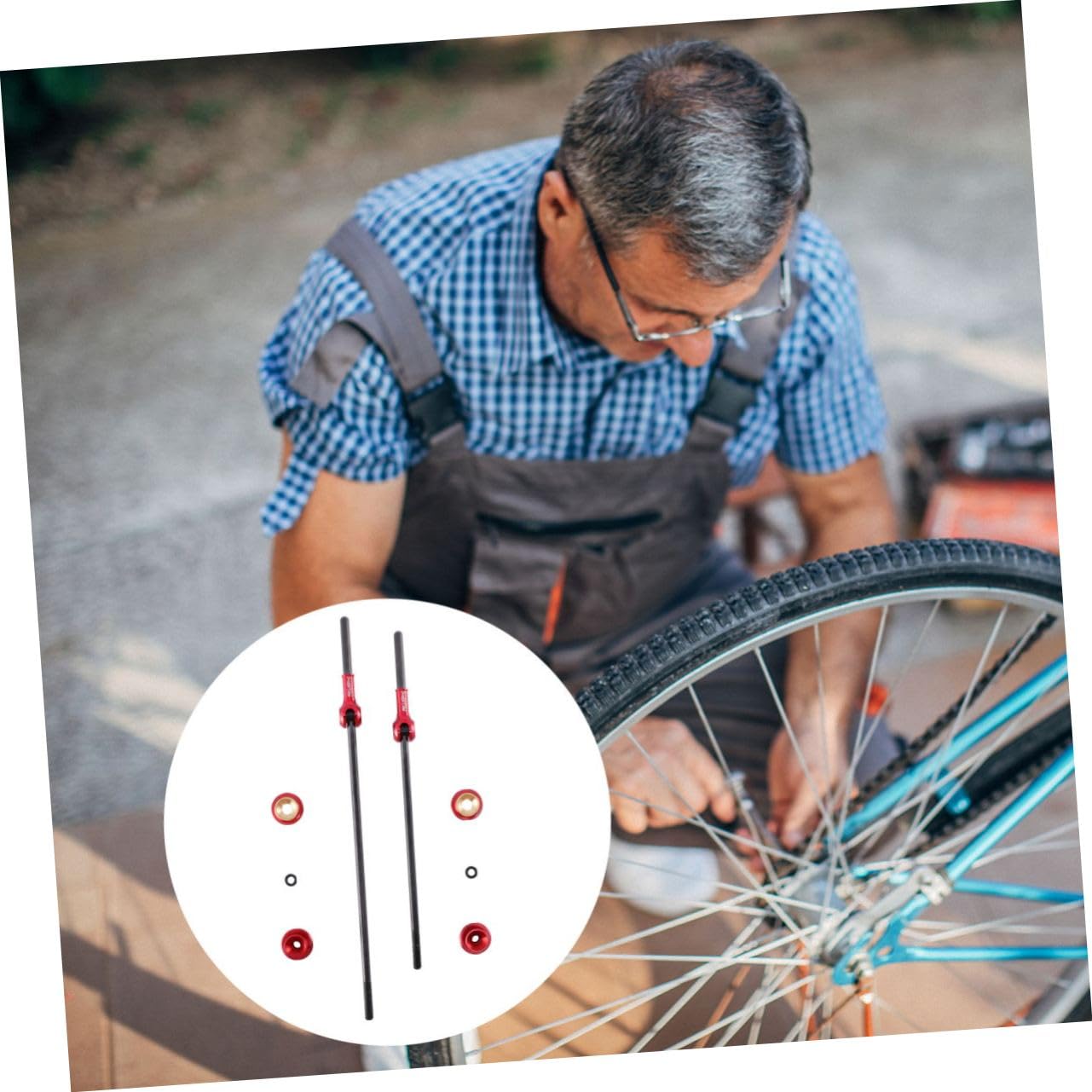 POPETPOP Palanca De Liberación Rápida para Bicicleta Piezas De Varilla De Bicicleta Desmontables Brochetas para Bicicleta De Montaña Brochetas De Liberación Rápida De Titanio para