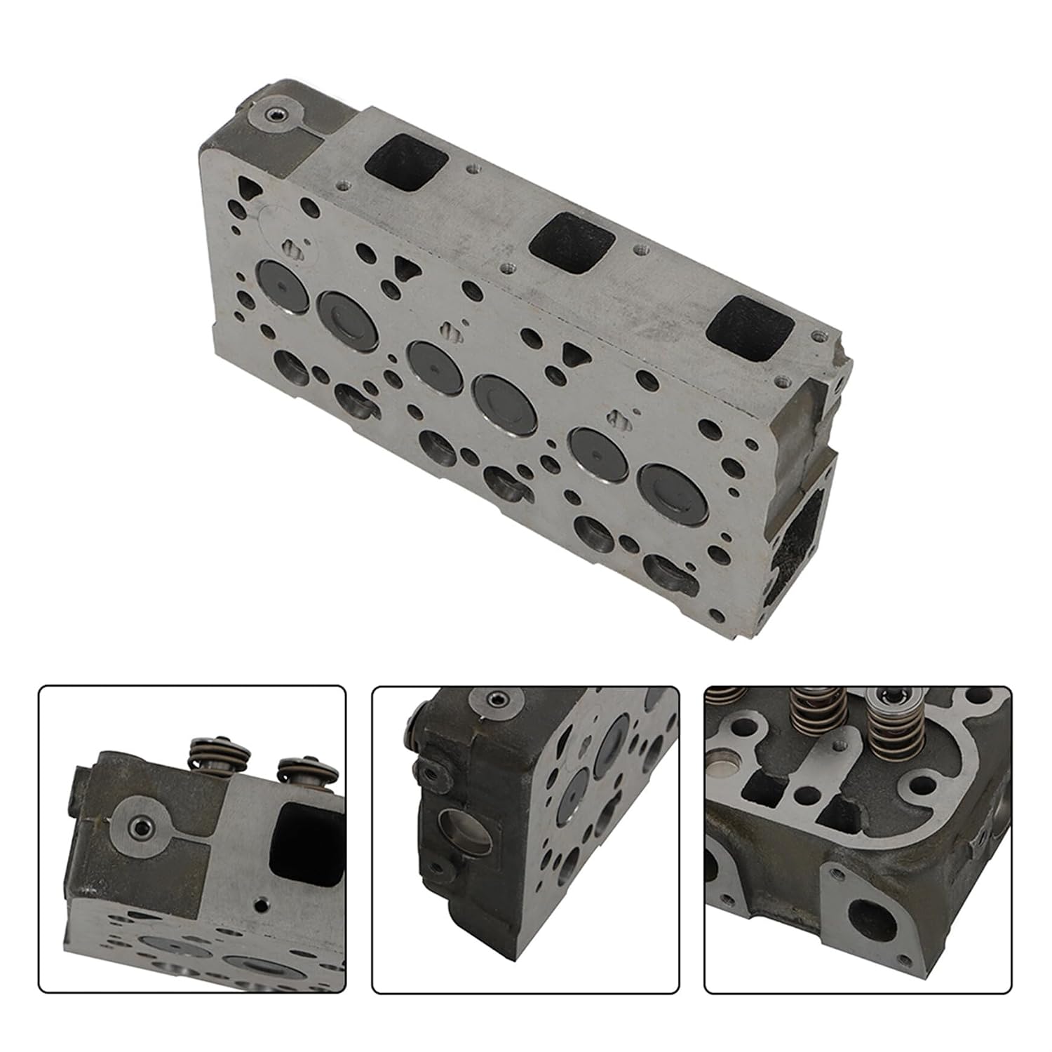 Cylinder Head with Full Shim Set Kit Replacement for Kubota D905 Engine B1700DT B1700E B1700HST-D Tractor