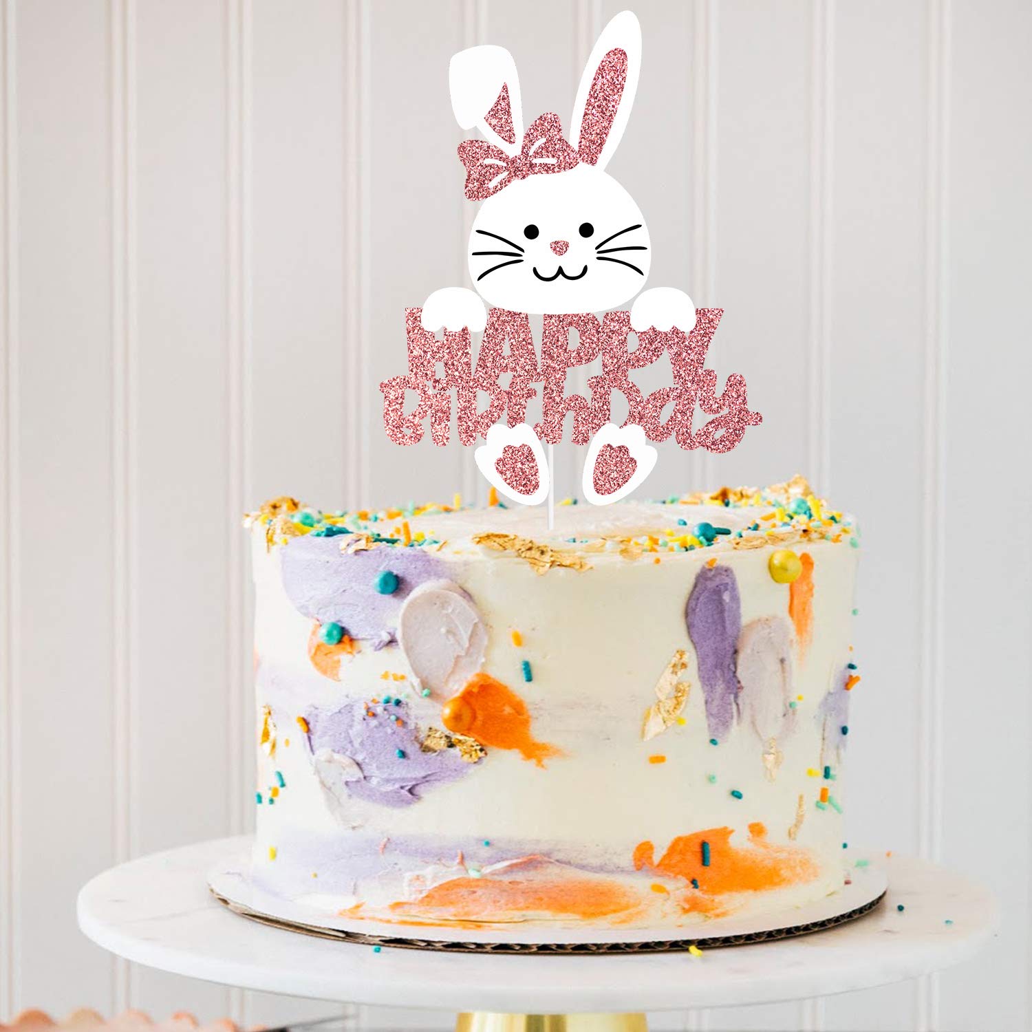 Decorazioni Torta Coniglio - 7 Pezzi Cake Topper Bunny, Per Compleanni Bambini