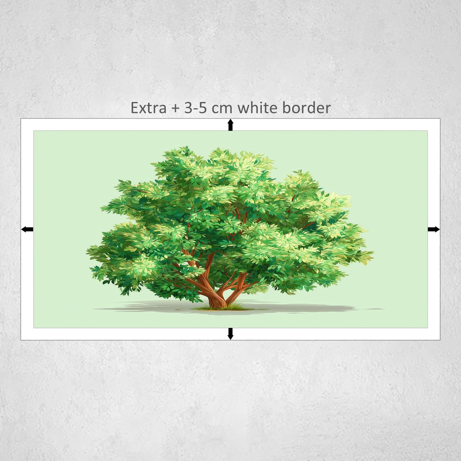 Generisch Abstrakt Aquarell Botanisch Bäume Modernes Leinwandbild 90L x 60B cm mit Rahmen, Cartoon XXL Wanddeko für Wohnzimmer Geschenk Idee Einzug - Hochwertiger Kunstdruck auf Holzrahmen