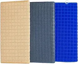 Tapete Escorredor de Louça Ultra Absorvente para Bancada e Pia Aparador para Secagem Rápida Cinza Bege e Azul 40 x 30 cm (Cinza)