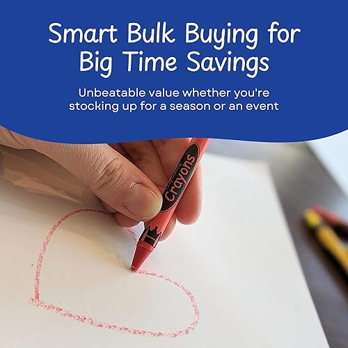 Miniatura 8 de CrayonKing 1,000 juegos de 2 paquetes en violonchelo (2,000 lápices de colores a granel) pre-envueltos para restaurantes, fiestas, aulas y eventos,