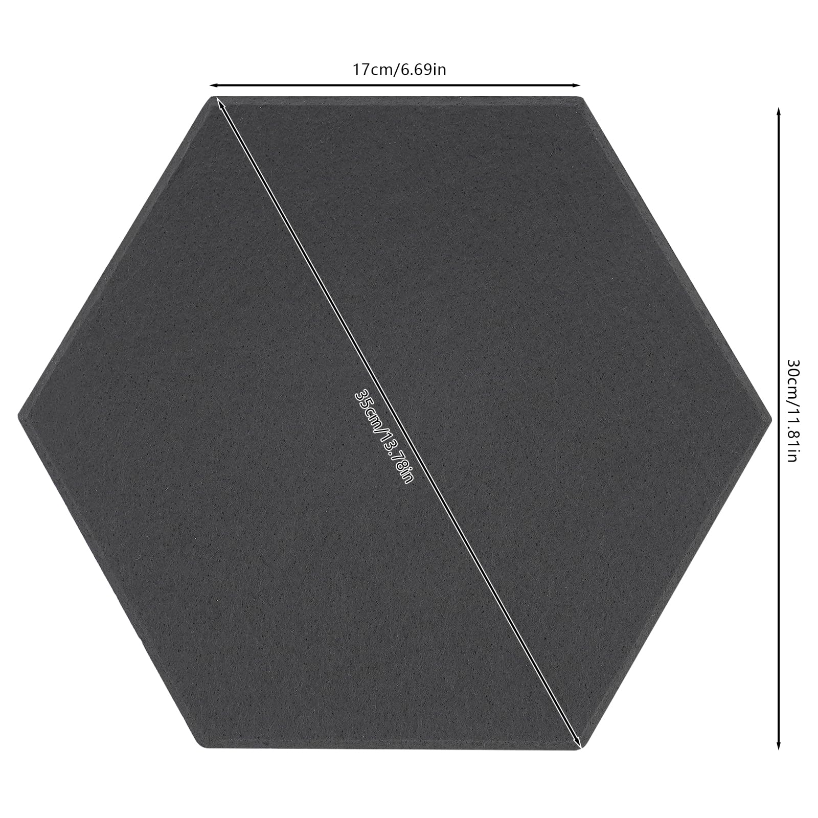 Lot de 12 plaques acoustiques en mousse insonorisée, hexagonales, autocollantes, 30 x 35 cm, convient pour le bureau, la chambre à coucher, la salle de musique, etc