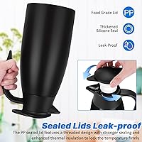Vista 5 de Jarras térmicas de café de 68 onzas para mantener el calor, jarra térmica de acero inoxidable de 2 litros, jarra aislada al vacío de doble pared