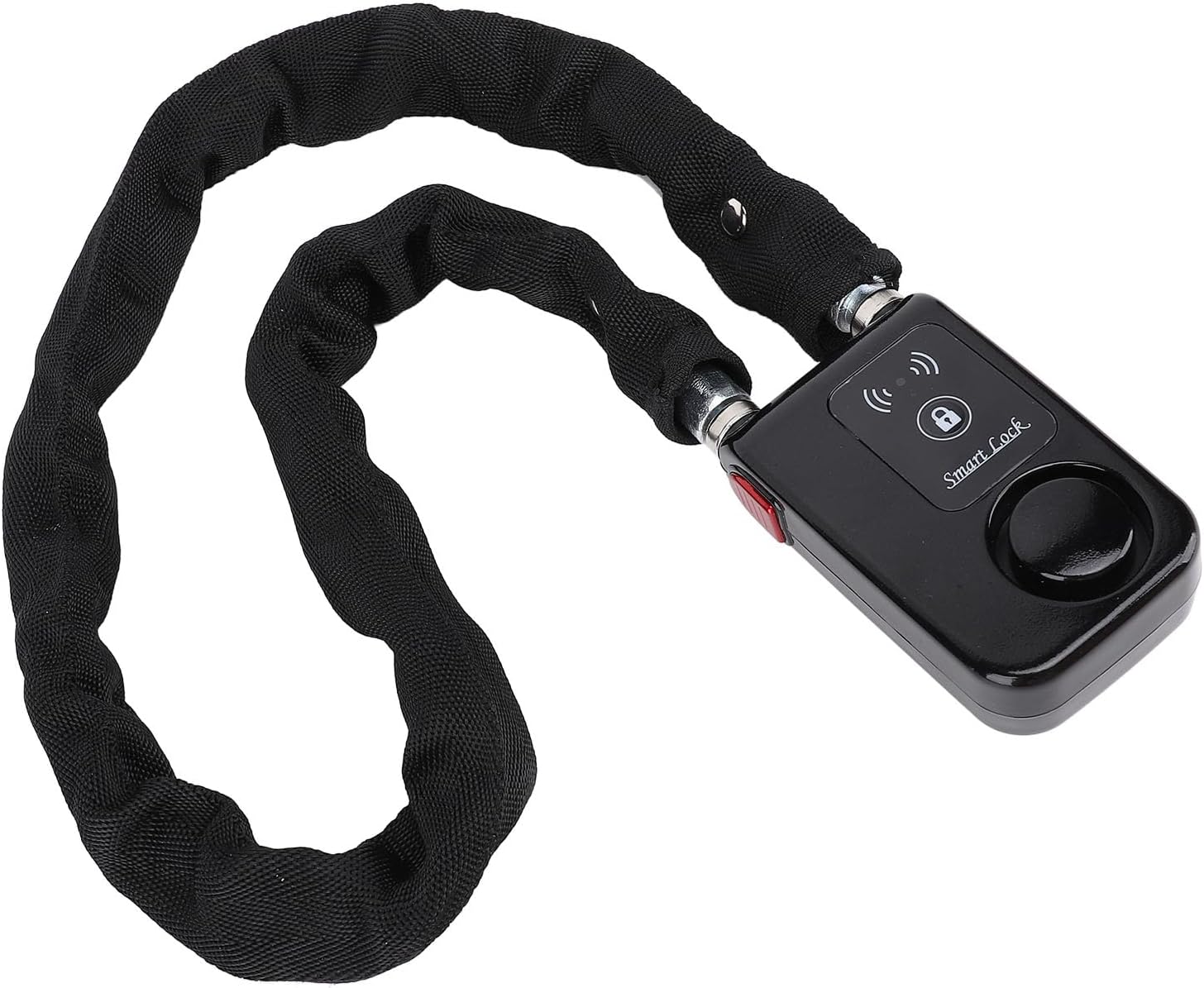 Eujgoov BT Vibration Warning Anti Theft Chain Lock with APP Control for Electric Bikes Motorcycles, Smart Vehicle Chain Lock, Black