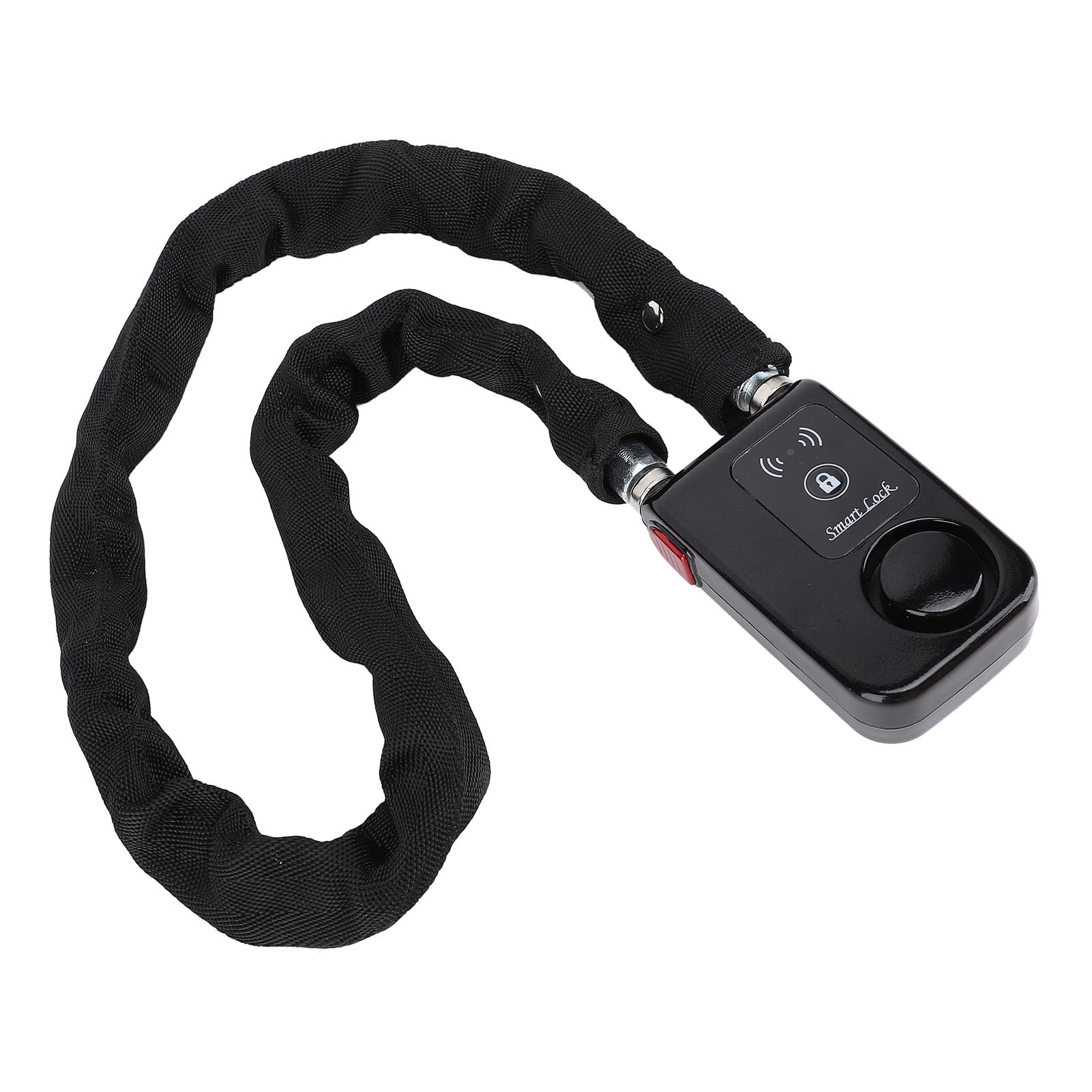 Vehicle Chain Lock with APP Control, Water Resistant (BLACK) | Avviso con vibrazione, acciaio al manganese, adatto per bici elettriche, impermeabile IP44, avviso di batteria scarica