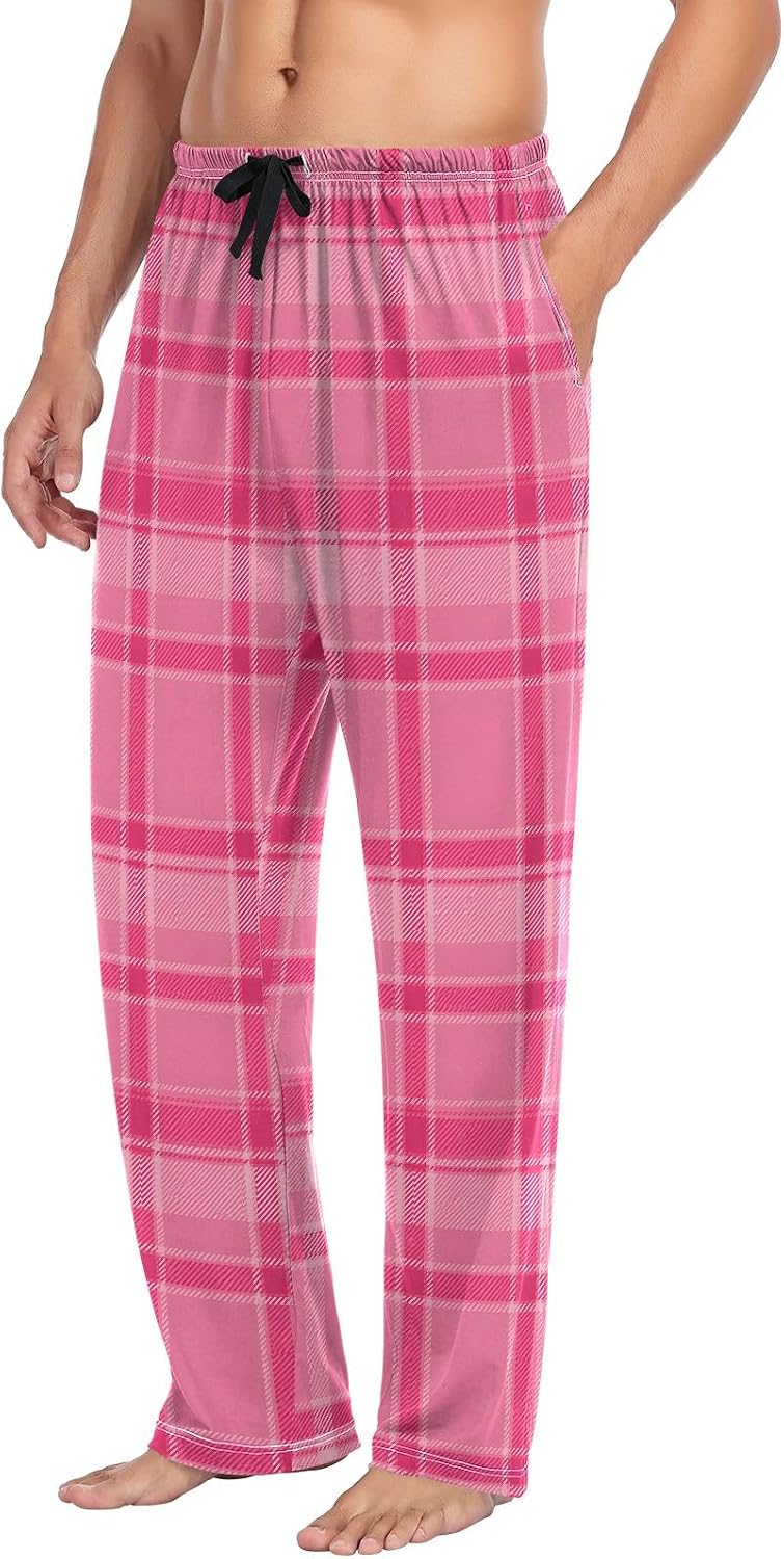 SUABO Pajama Pants for Men, Dinosaur Dino Animal Print Yellow Men's Separate Bottoms, Lounge Pants, Relaxed Sleep Pant