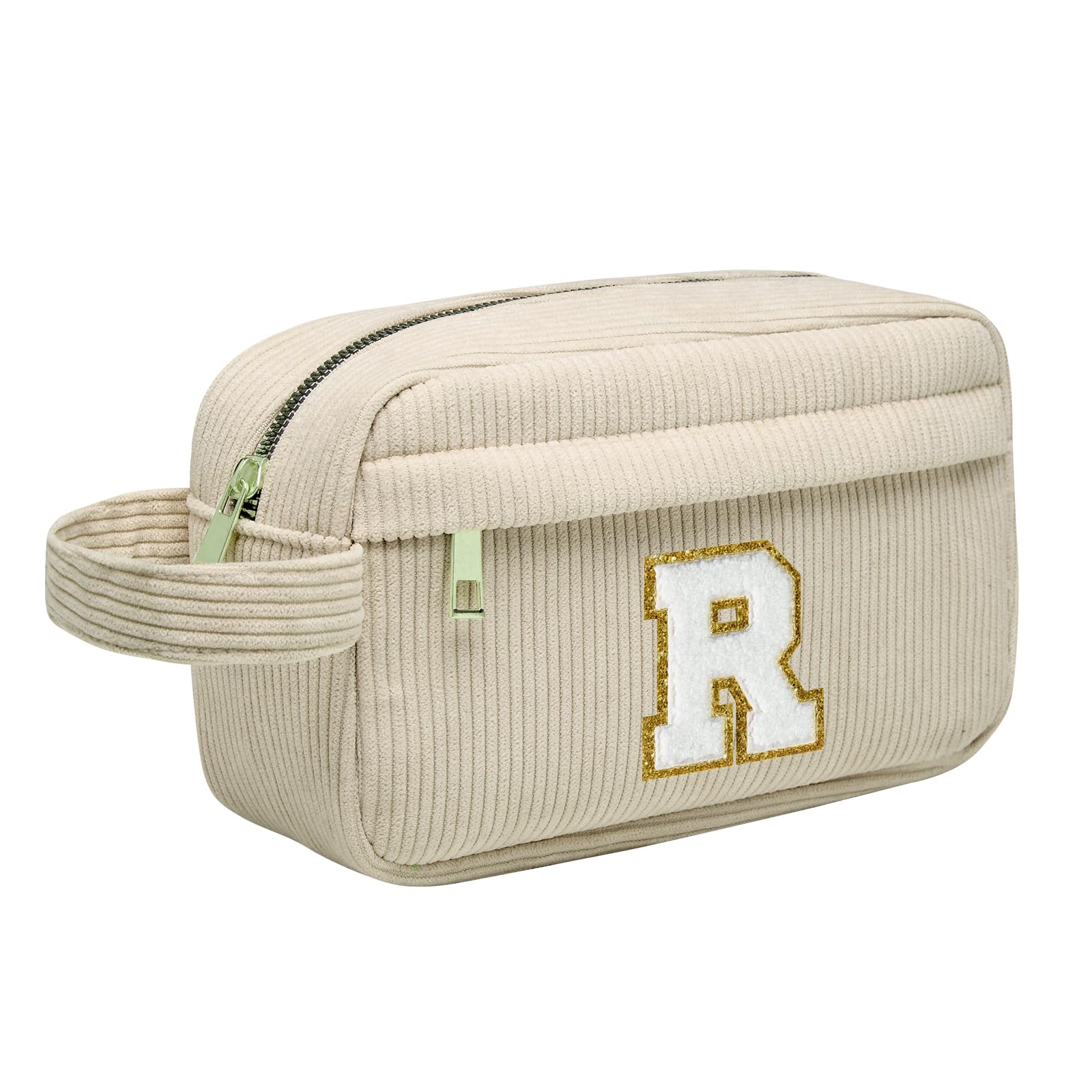 Neceser Maquillaje Mujer Personalizado Inicial, Bolsa de Cosméticos de Viaje, Gran Capacidad Neceser de Maquillaje de Pana, Regalo Cumpleaños Navidad para Mujeres Novias Mejores Amigas, Rosa L — view 25