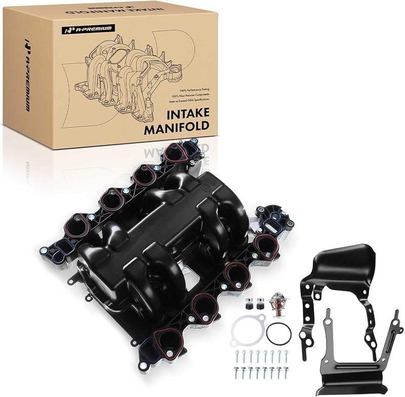 A-Premium Upper Intake Manifold with Gaskets Compatible with Ford Crown Victoria 96-00, Mustang 96-98, Thunderbird 96-97 & Lincoln Town Car 96-00 & Mercury Grand Marquis 96-00, Cougar 96-97, 4.6L V8