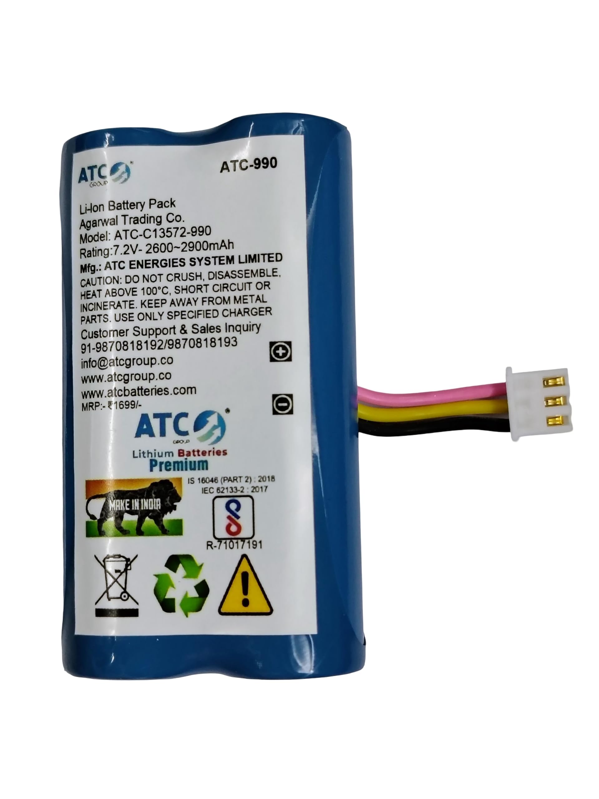 KP Compatiable A990 2600mAh Li-ion 7.2v Battery Replacement for POS Machine Payment Machine Swipe Machine (Pack of 1)-image-43