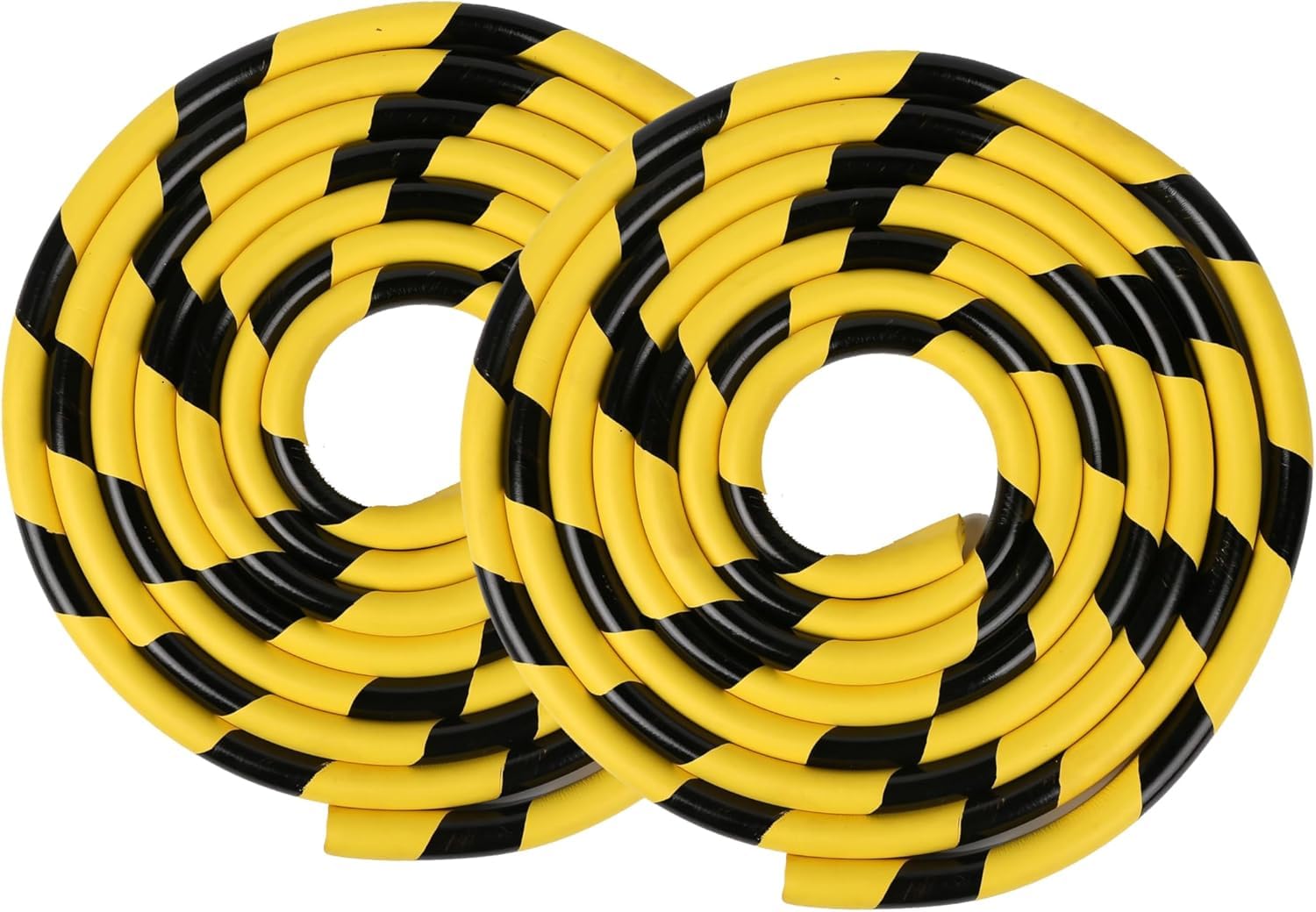 Lot de 2 protections murales en mousse de 5 m pour garage, bandes noires et jaunes, protections de coins en caoutchouc anti-rayures pour protéger les coins de votre voiture