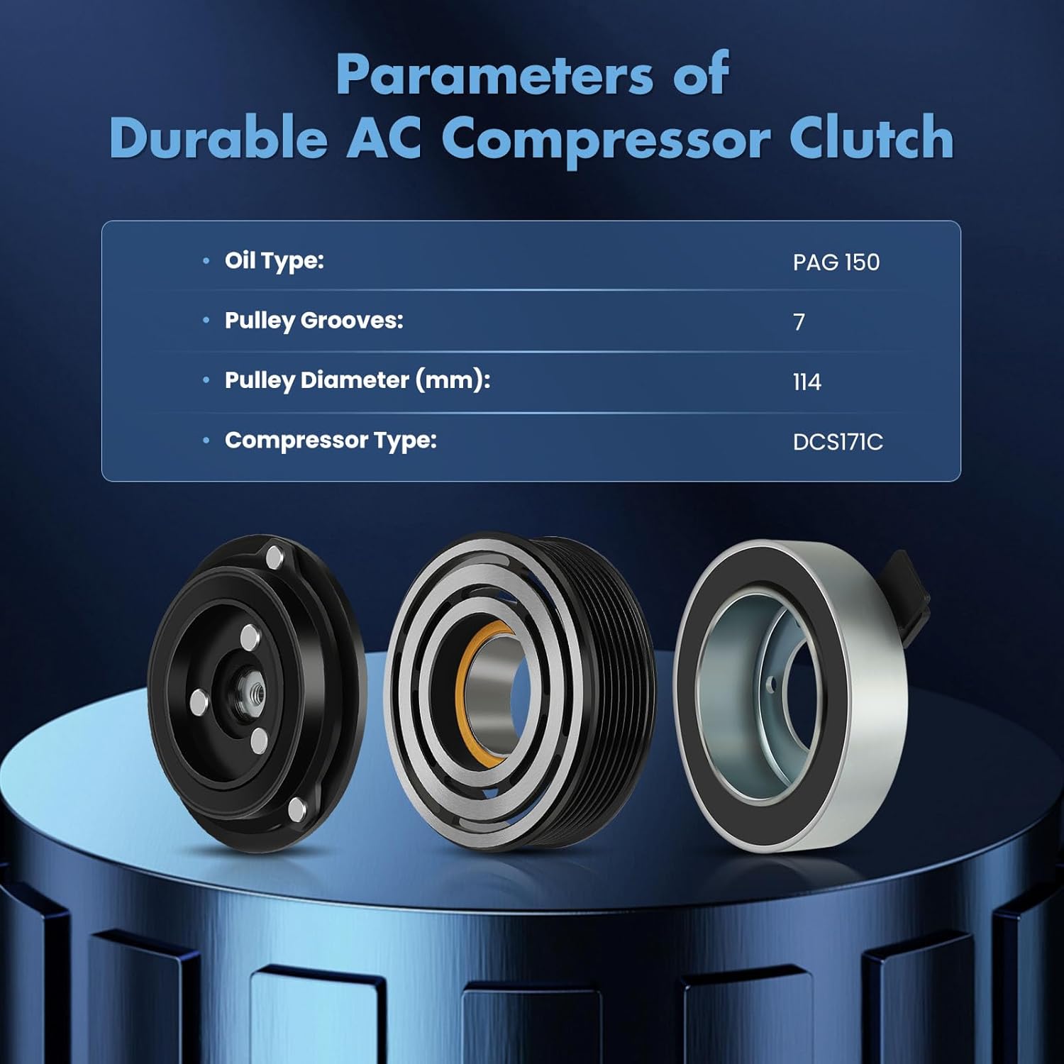 ECCPP AC Clutch 2014-2020 For Infiniti QX60 for Nissan Pathfinder 3.5L 2007-2012 For Nissan Altima 3.5L AC Compressor Clutch Assembly Kit Pulley Coil Set