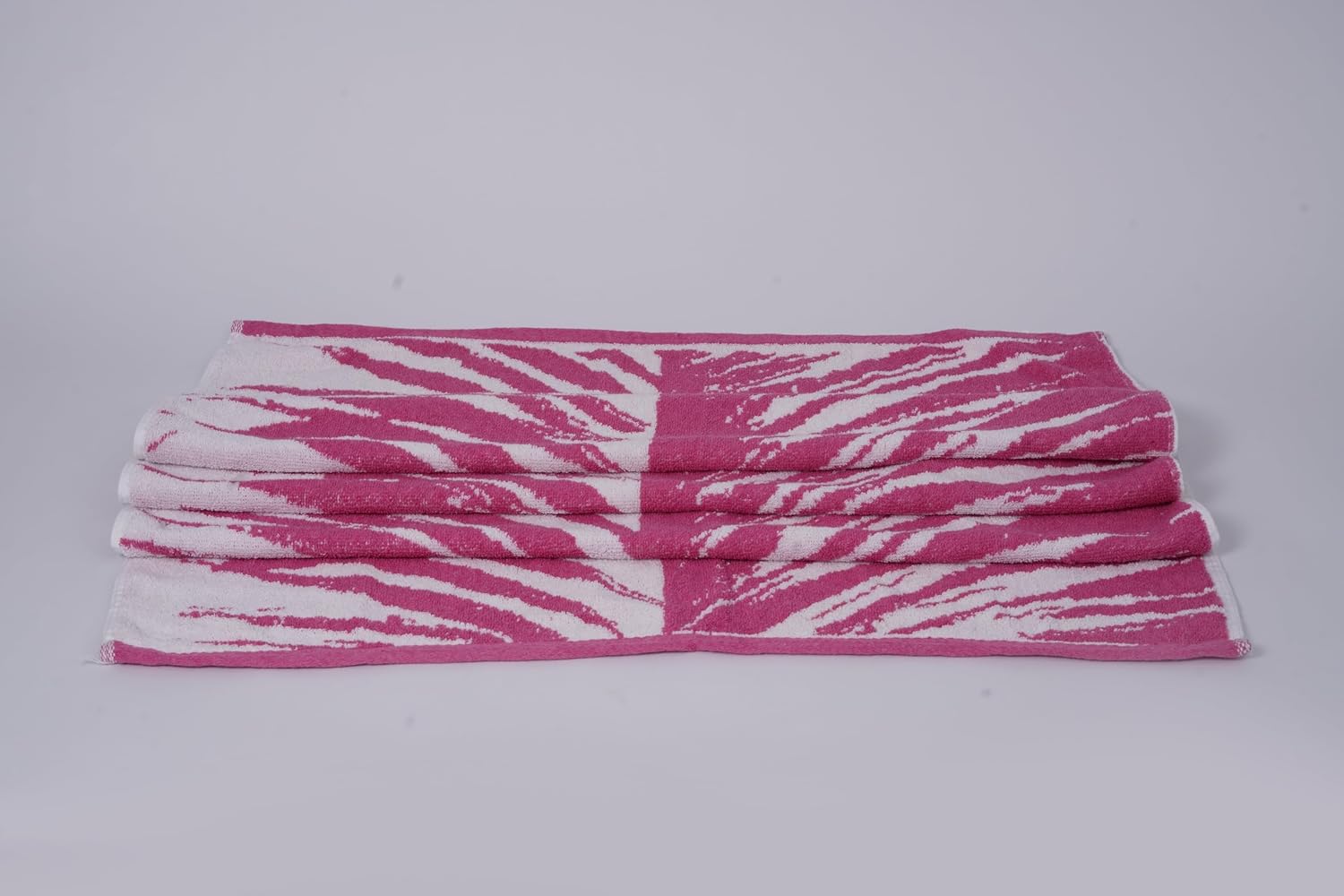 Pink White Jacquard Beach Towels – 2 Pack | Soft Cotton, Quick Dry, Lightweight | Oversized 100% Cotton 30x60 Inches | Stylish, Travel-Friendly, Pool Essentials