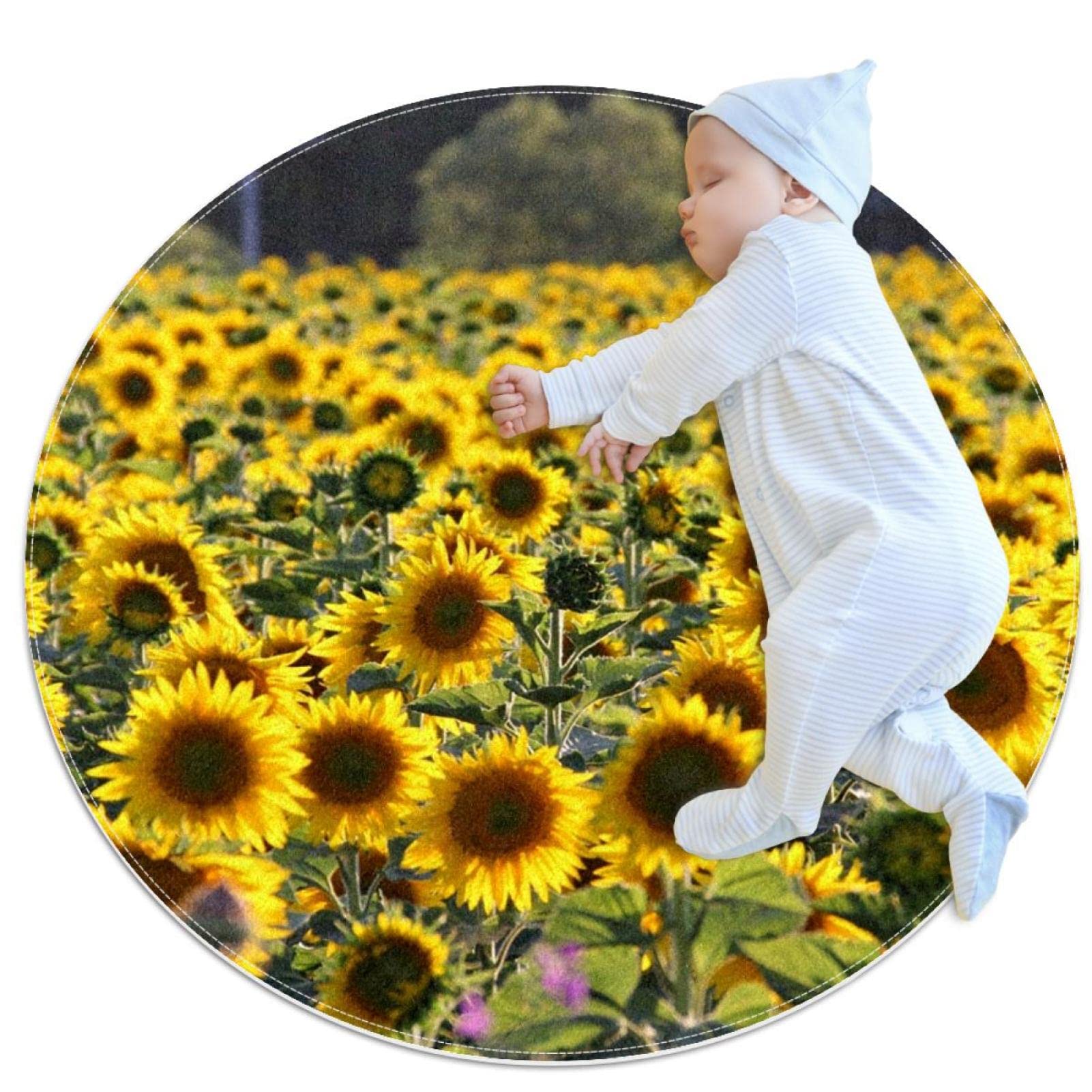 Tapis de bain tournesol sécurisé anti-glisse pour sol de chambre